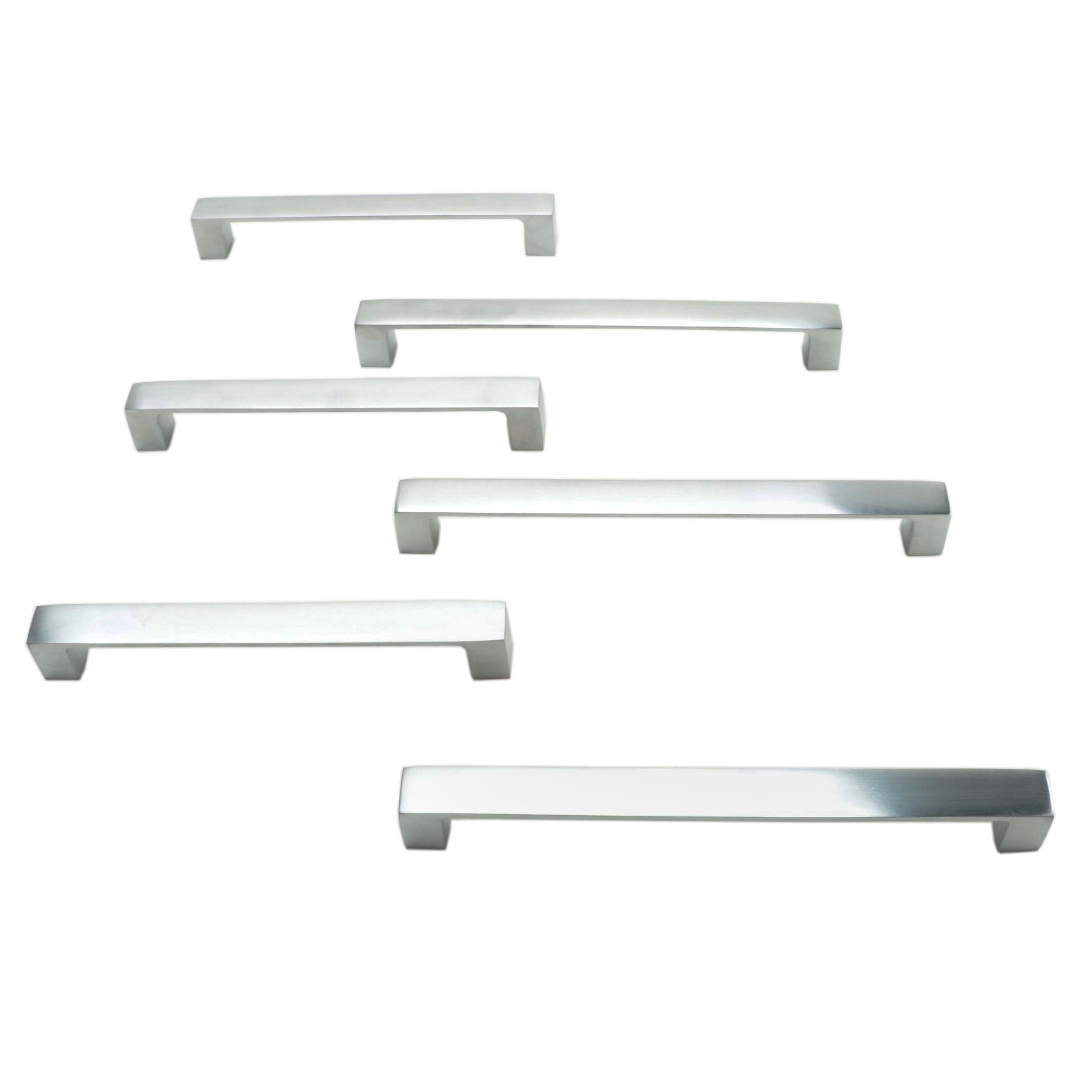 Satin Chrome Finish Brass Cabinet Pulls