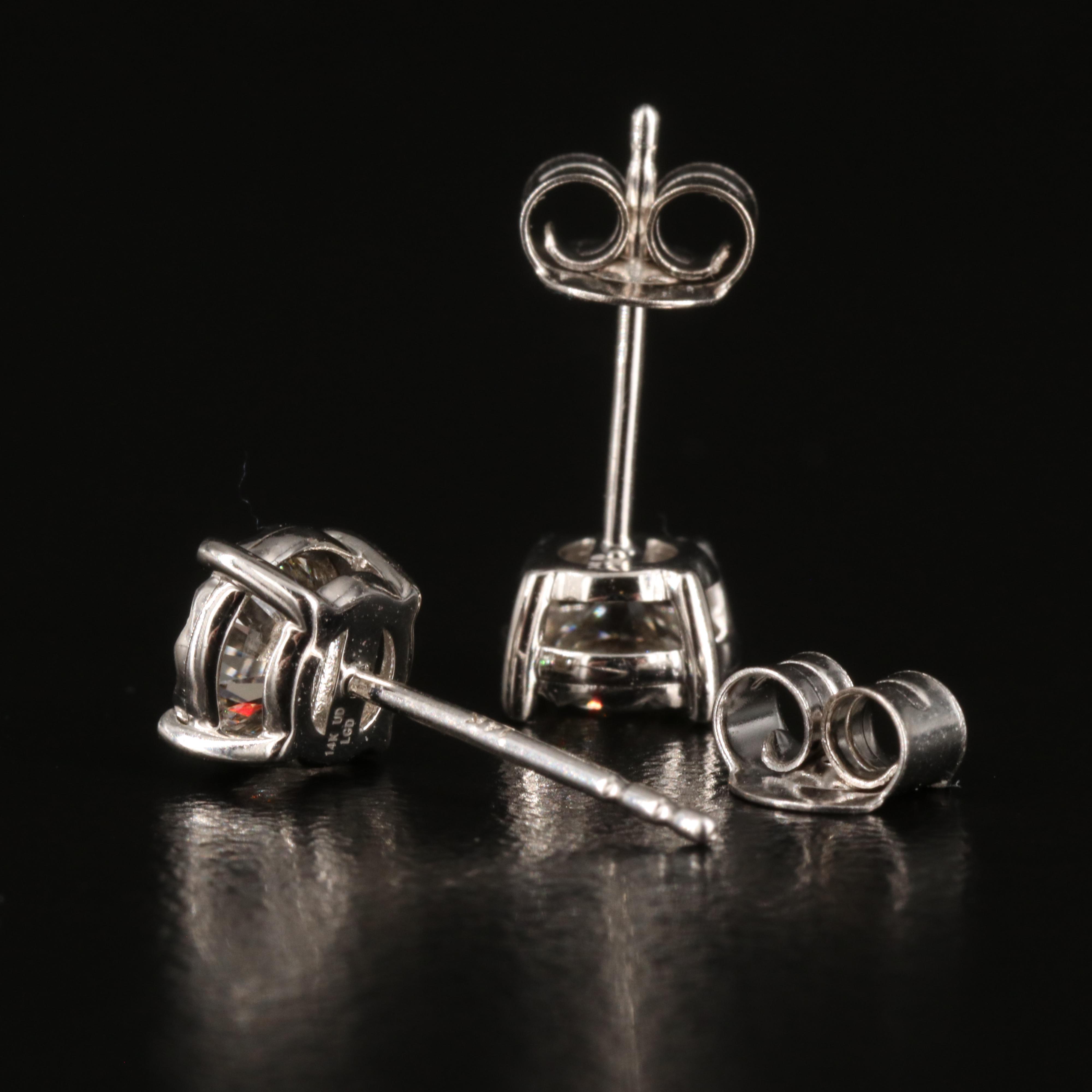 14K 0.80 CTW Lab Grown Diamond Stud Earrings