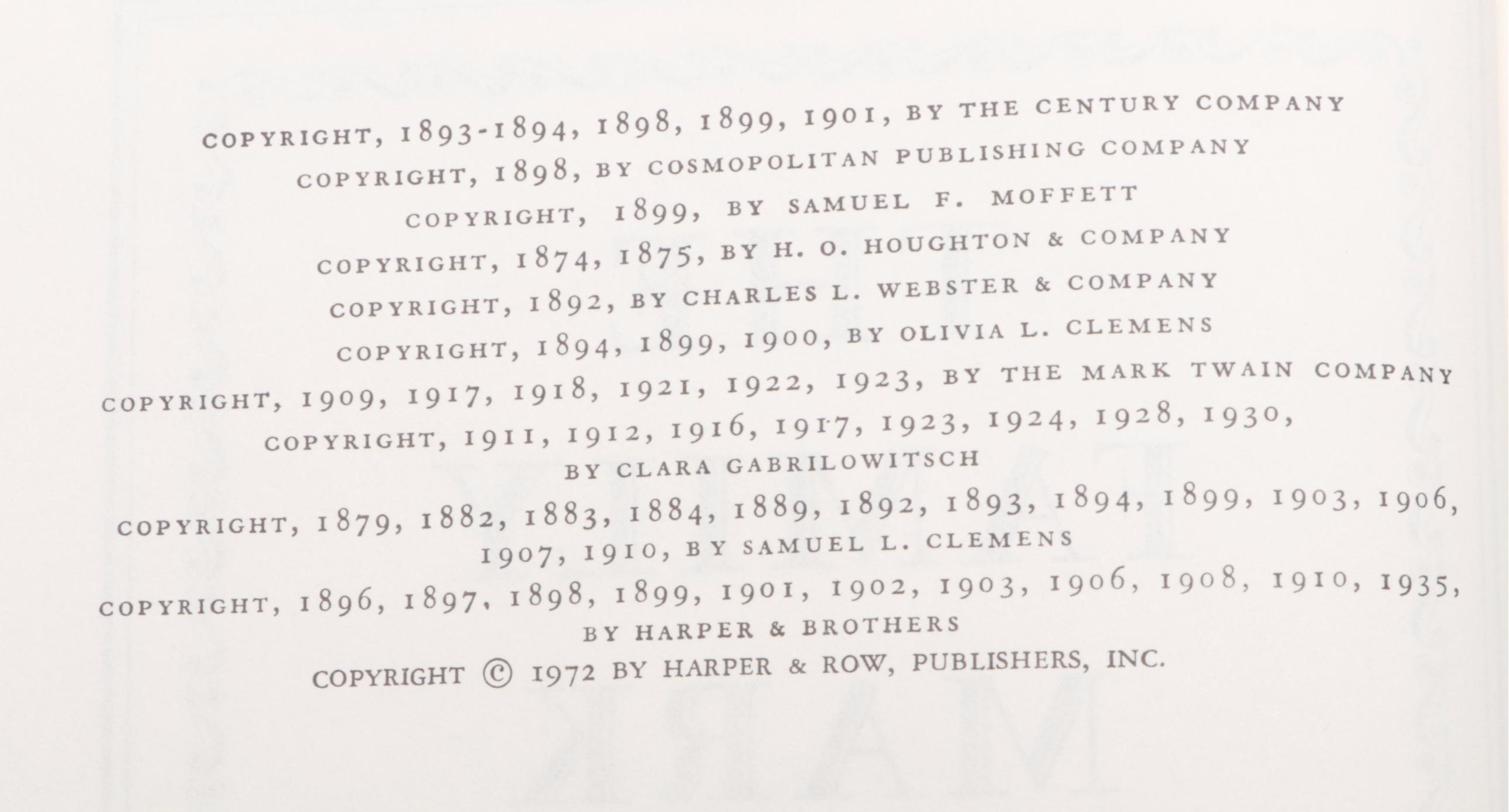 First Printing "The Family Mark Twain" Two-Volume Box Set, 1975