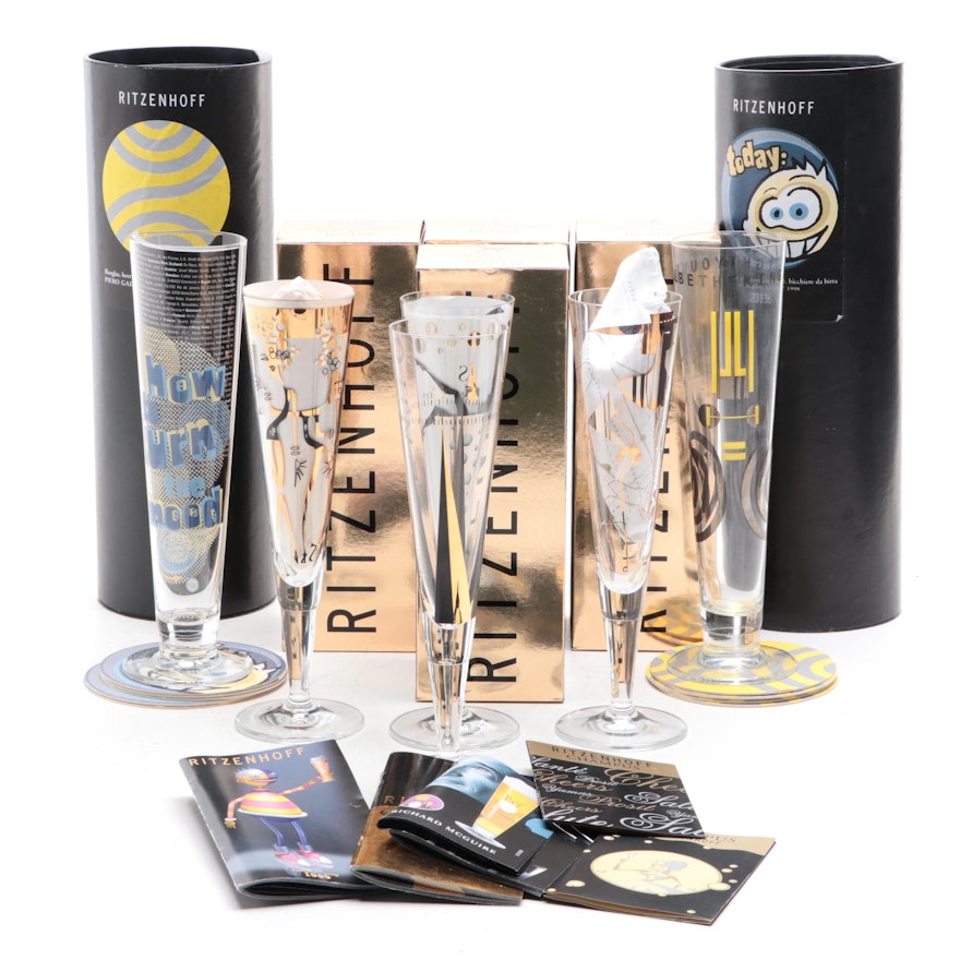 Ritzenhoff Champus Collection Champagne Flutes and Pilsner Glasses