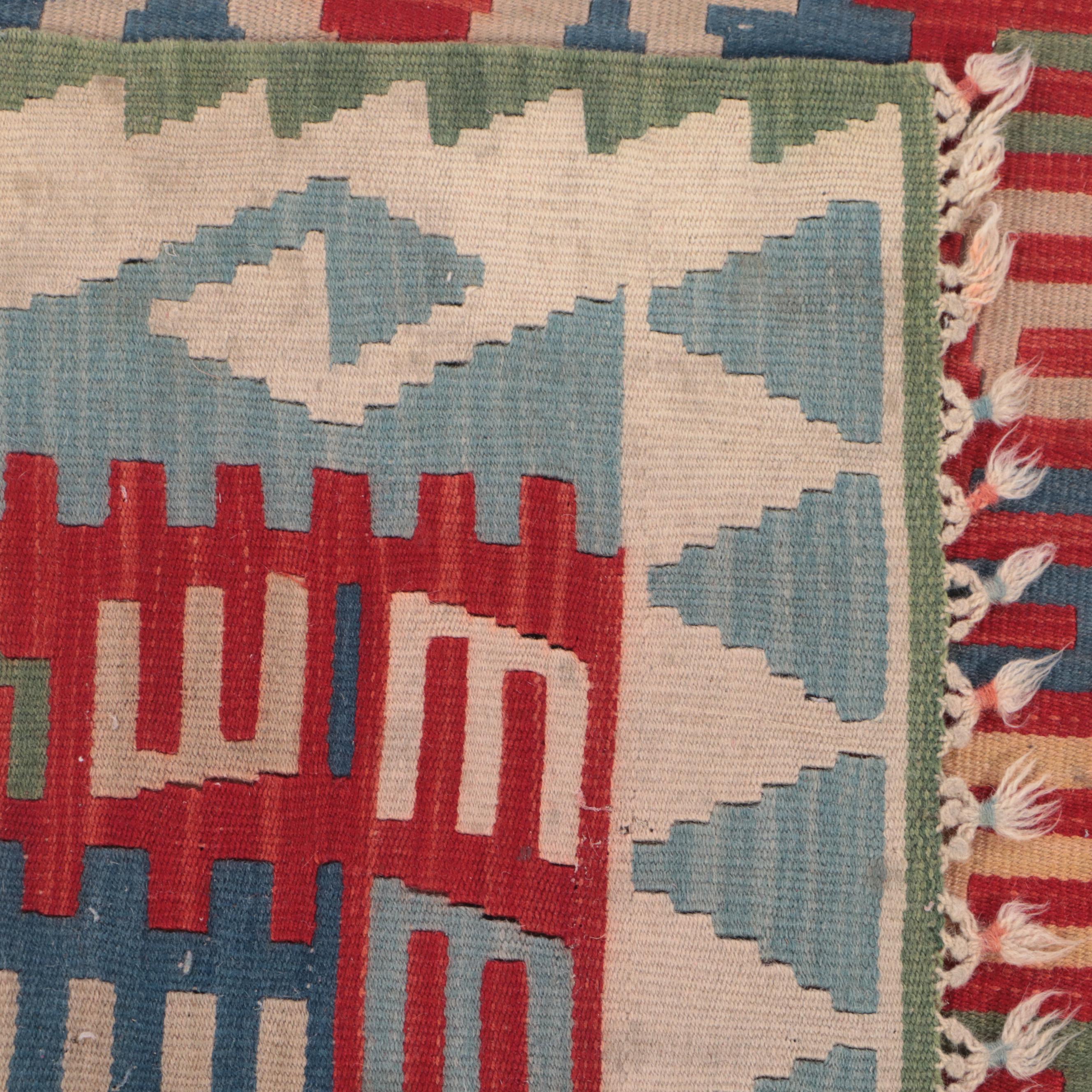 3'7 x 5'9 Handwoven Indian Kilim Area Rug