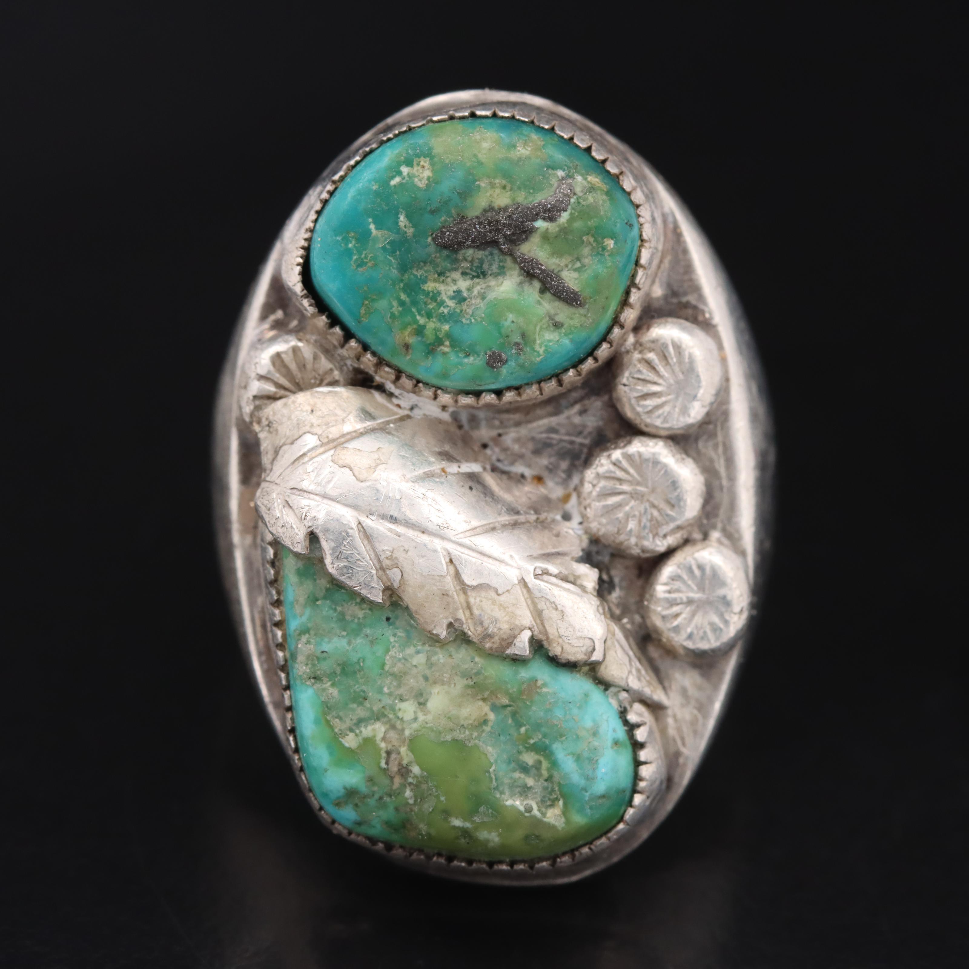 Southwestern Sterling Turquoise Ring
