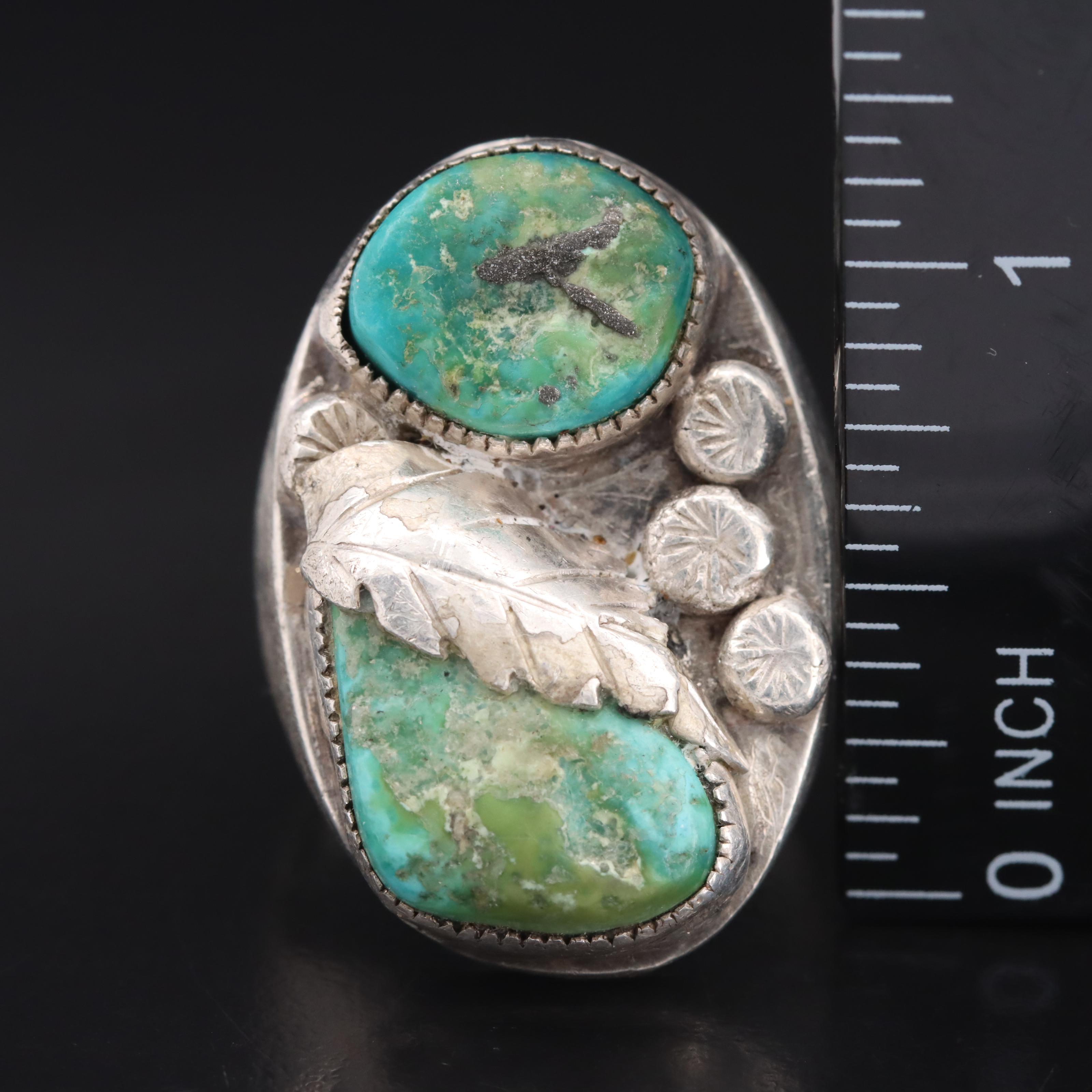 Southwestern Sterling Turquoise Ring