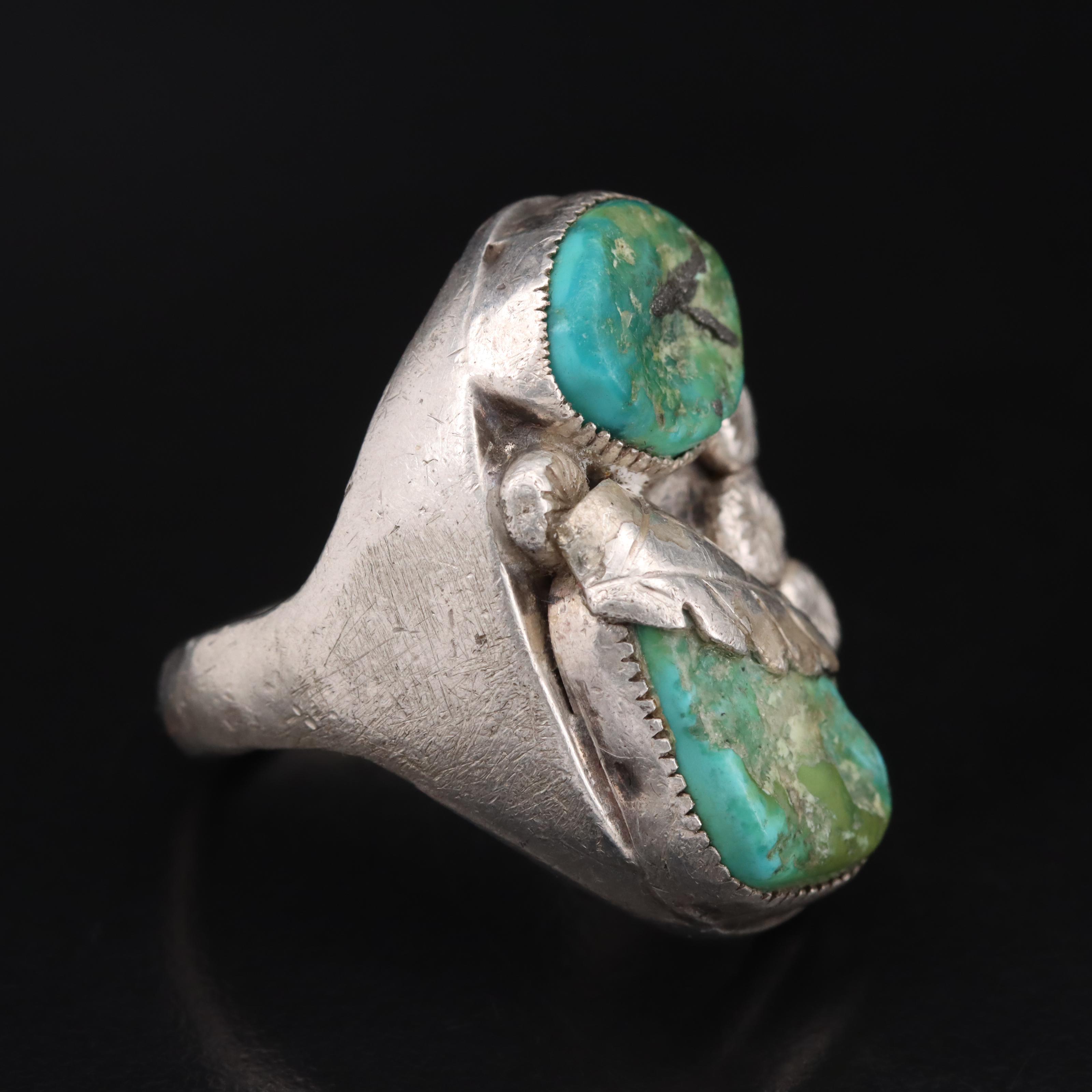 Southwestern Sterling Turquoise Ring
