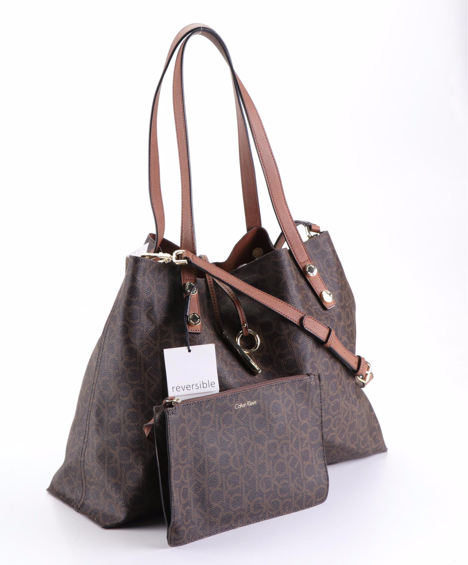 Calvin Klein CK Logo Reversible Tote Bags, New with Tags