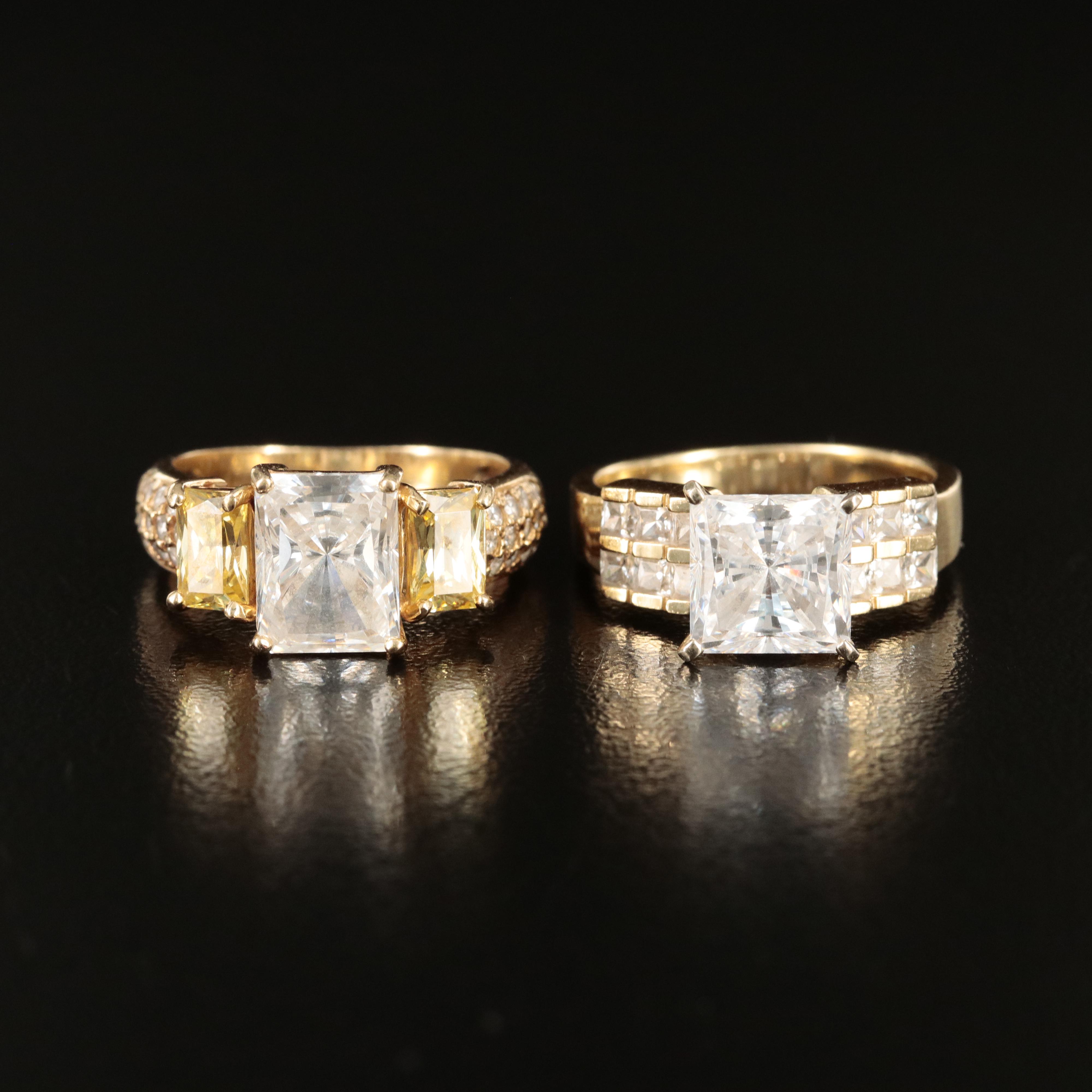 14K Cubic Zirconia Rings