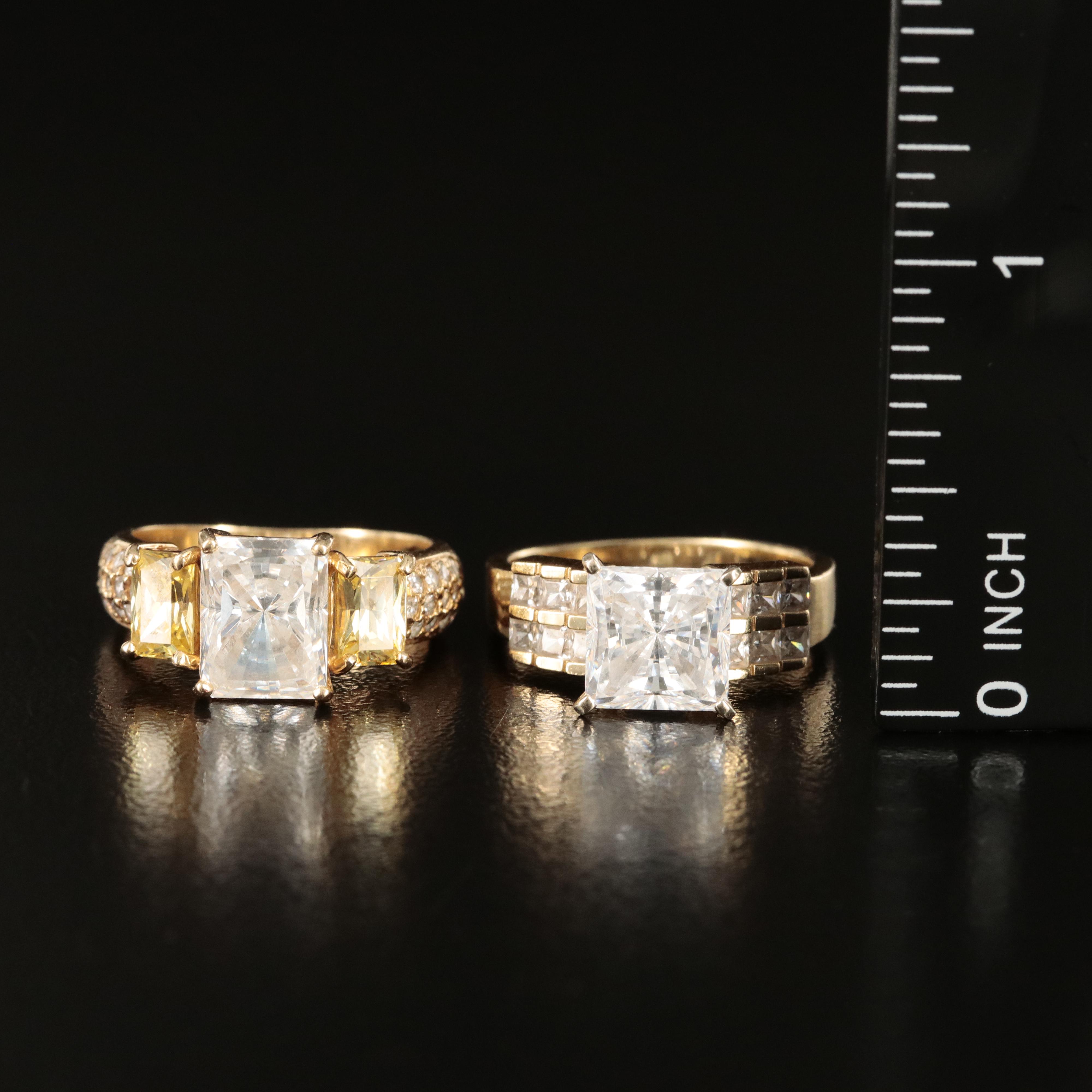 14K Cubic Zirconia Rings