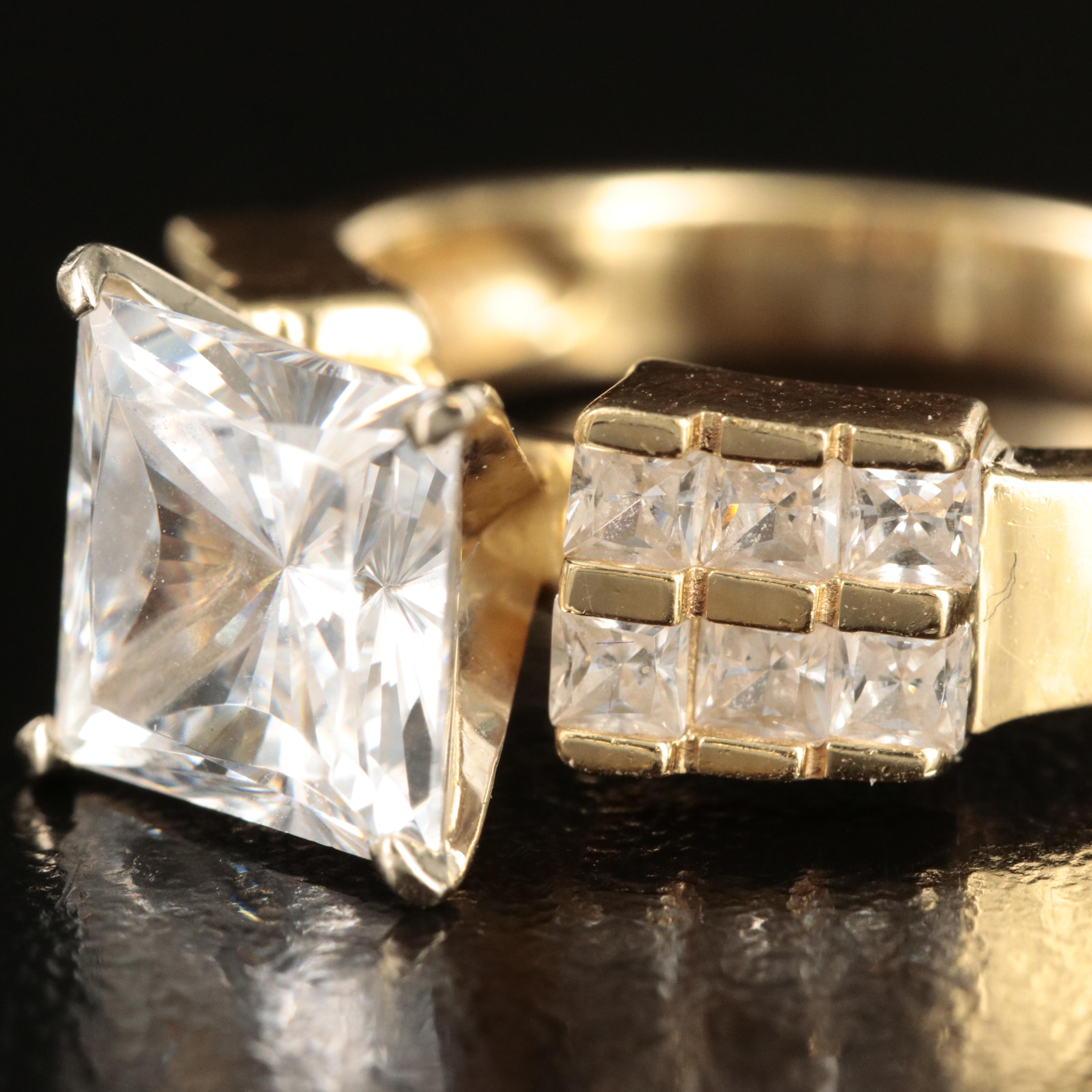 14K Cubic Zirconia Rings