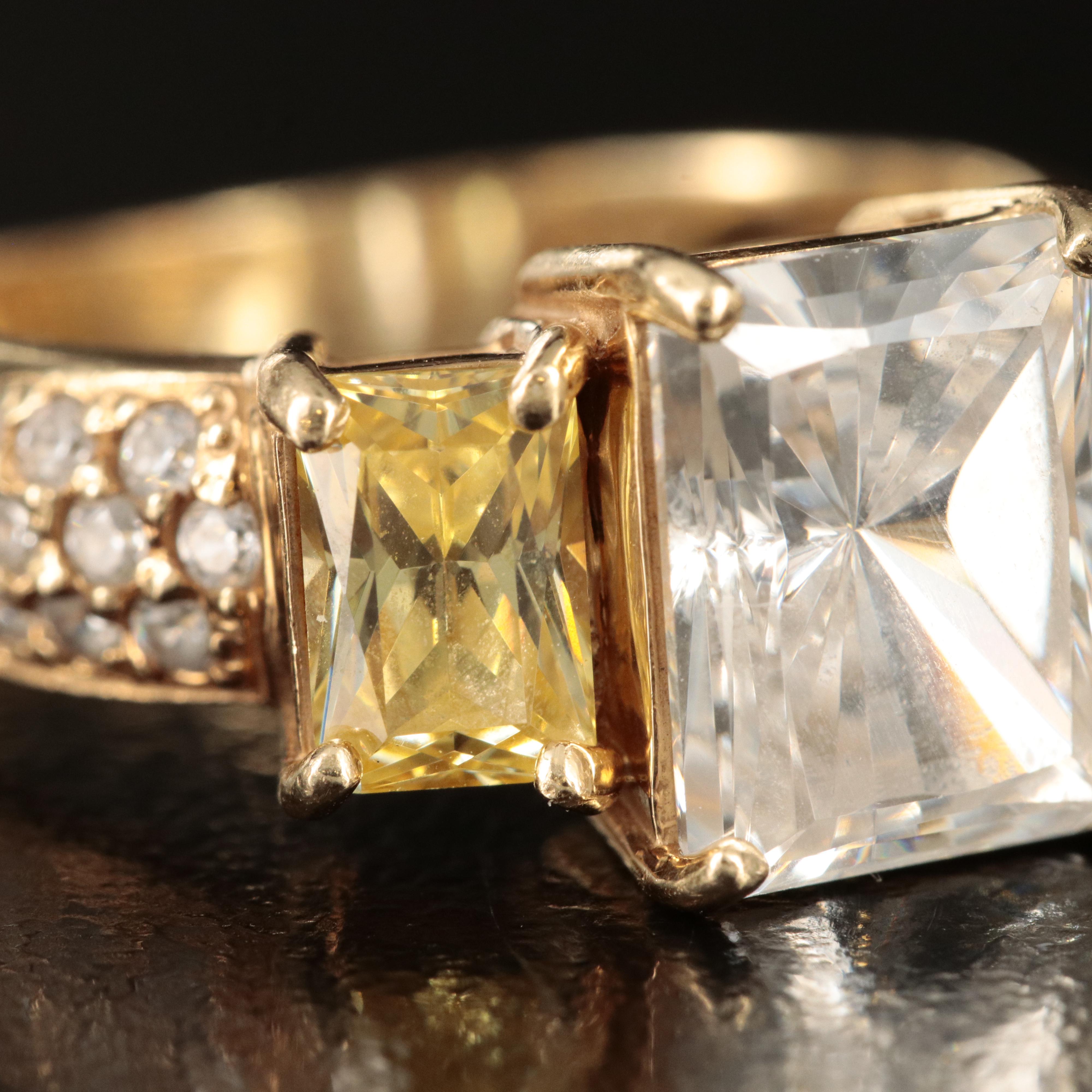 14K Cubic Zirconia Rings