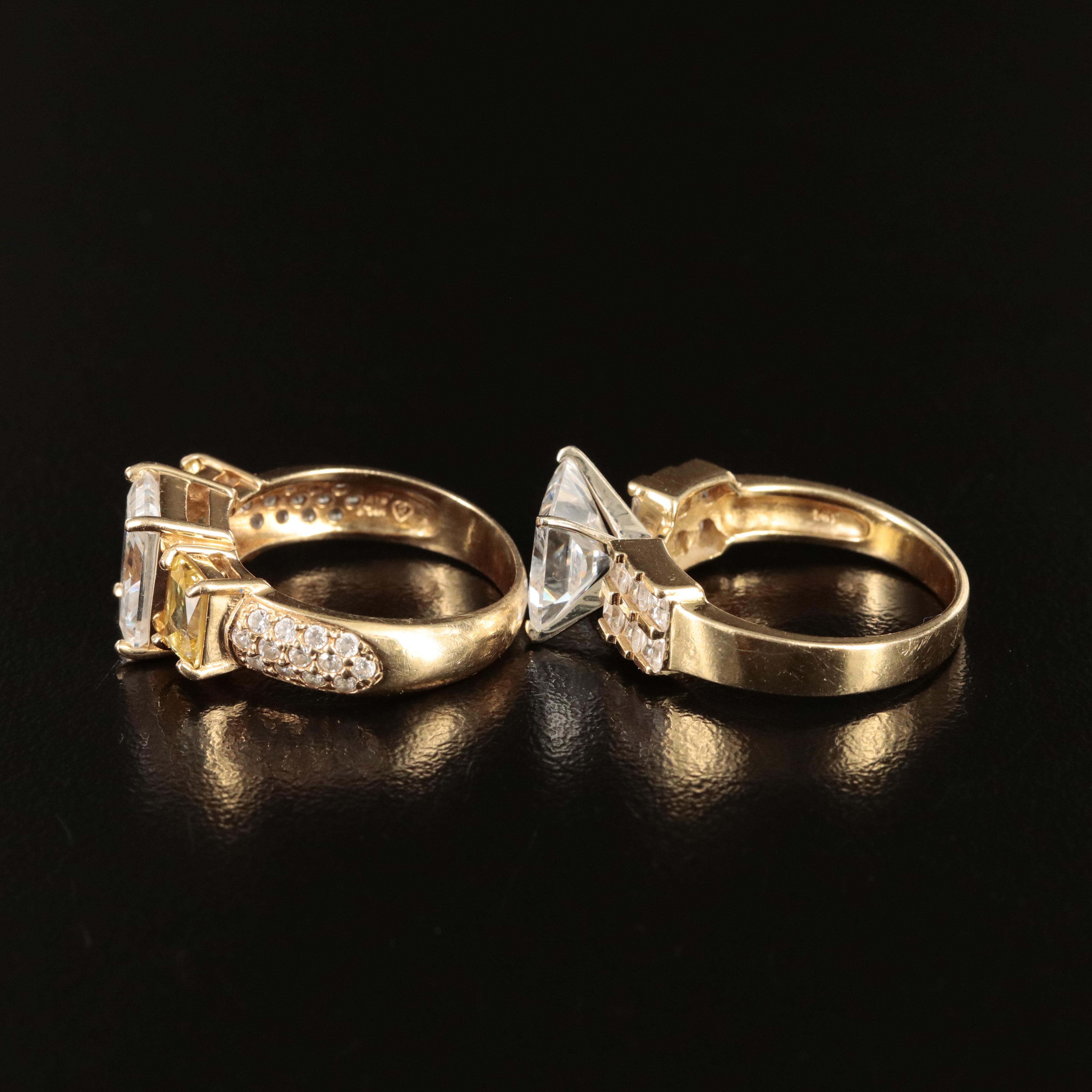 14K Cubic Zirconia Rings