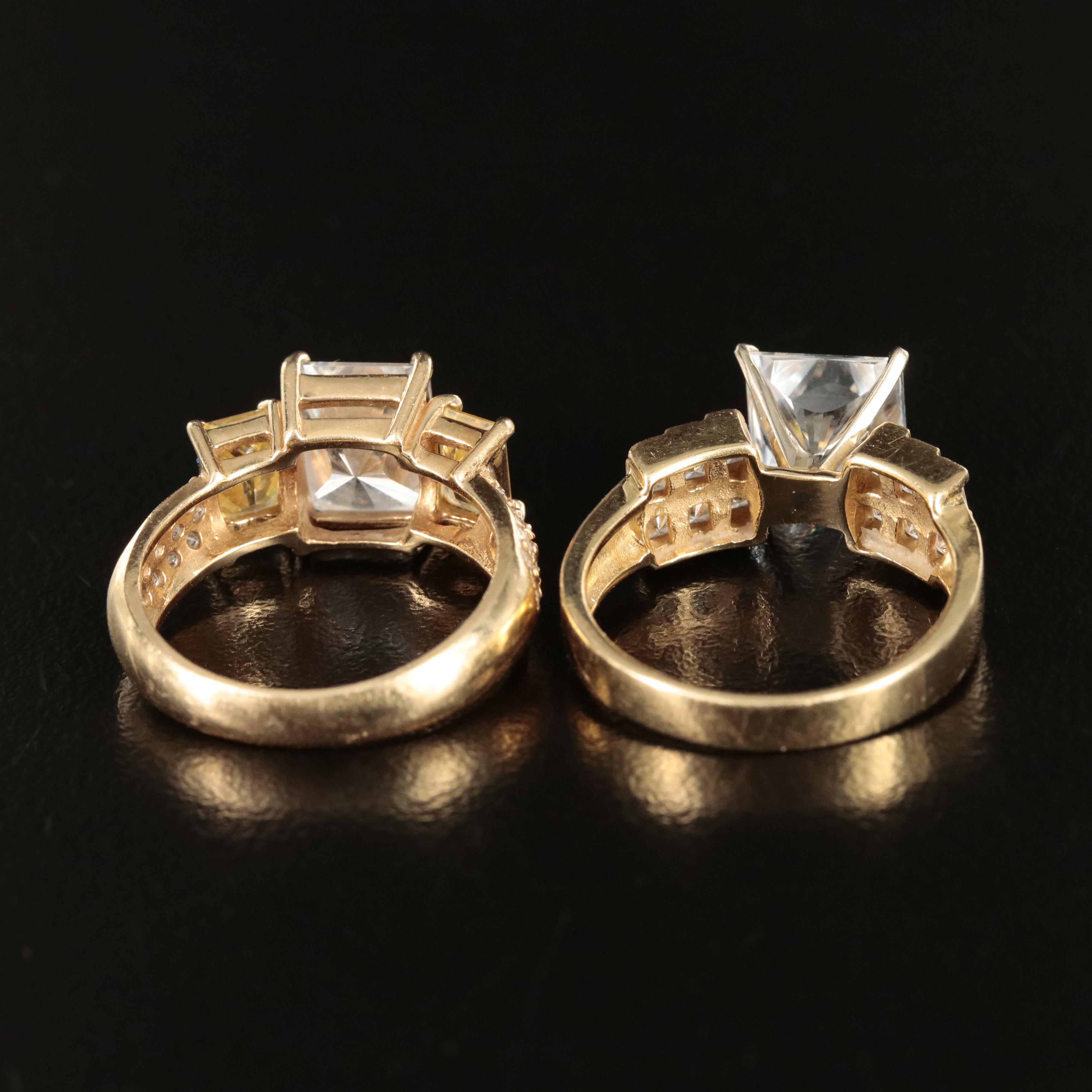 14K Cubic Zirconia Rings