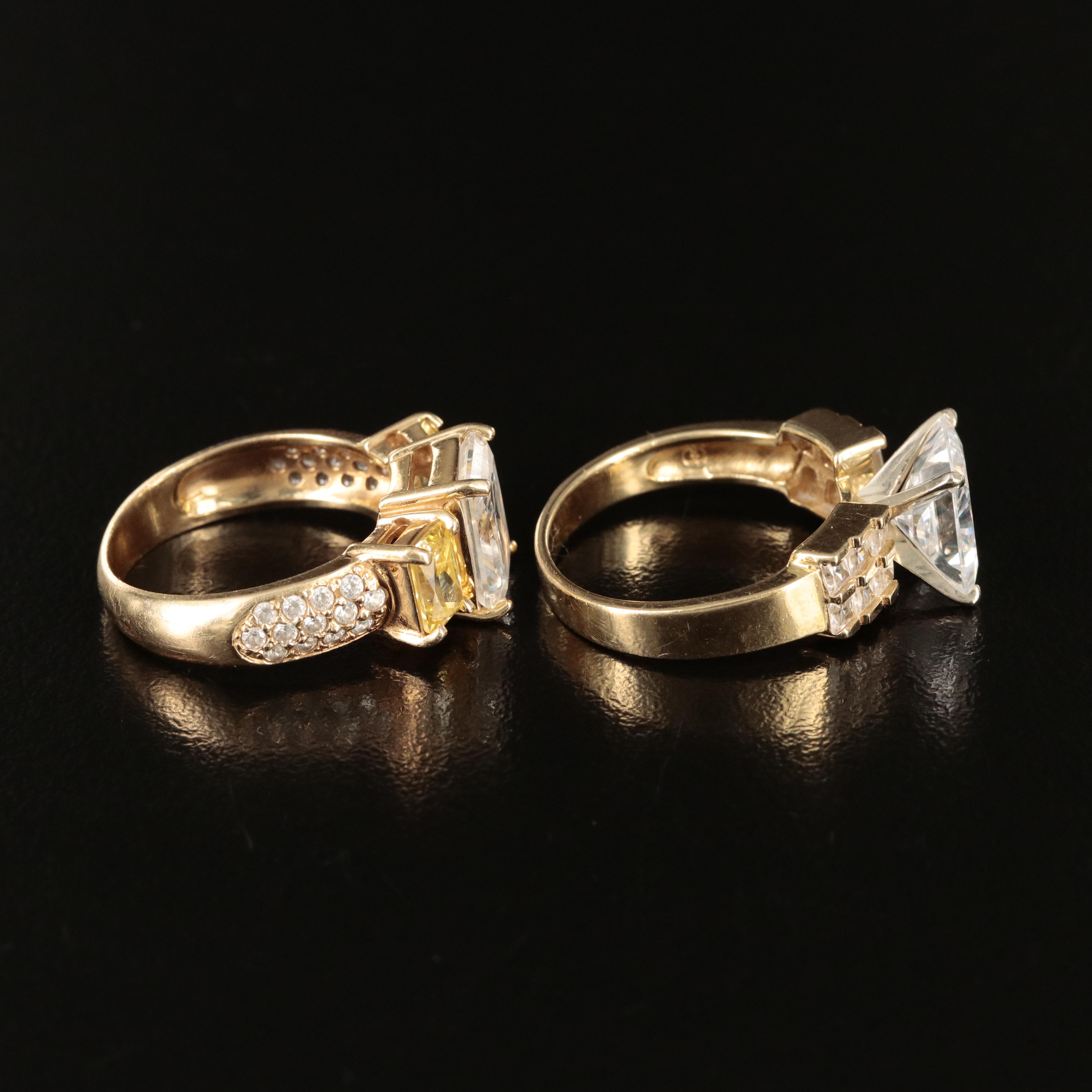 14K Cubic Zirconia Rings