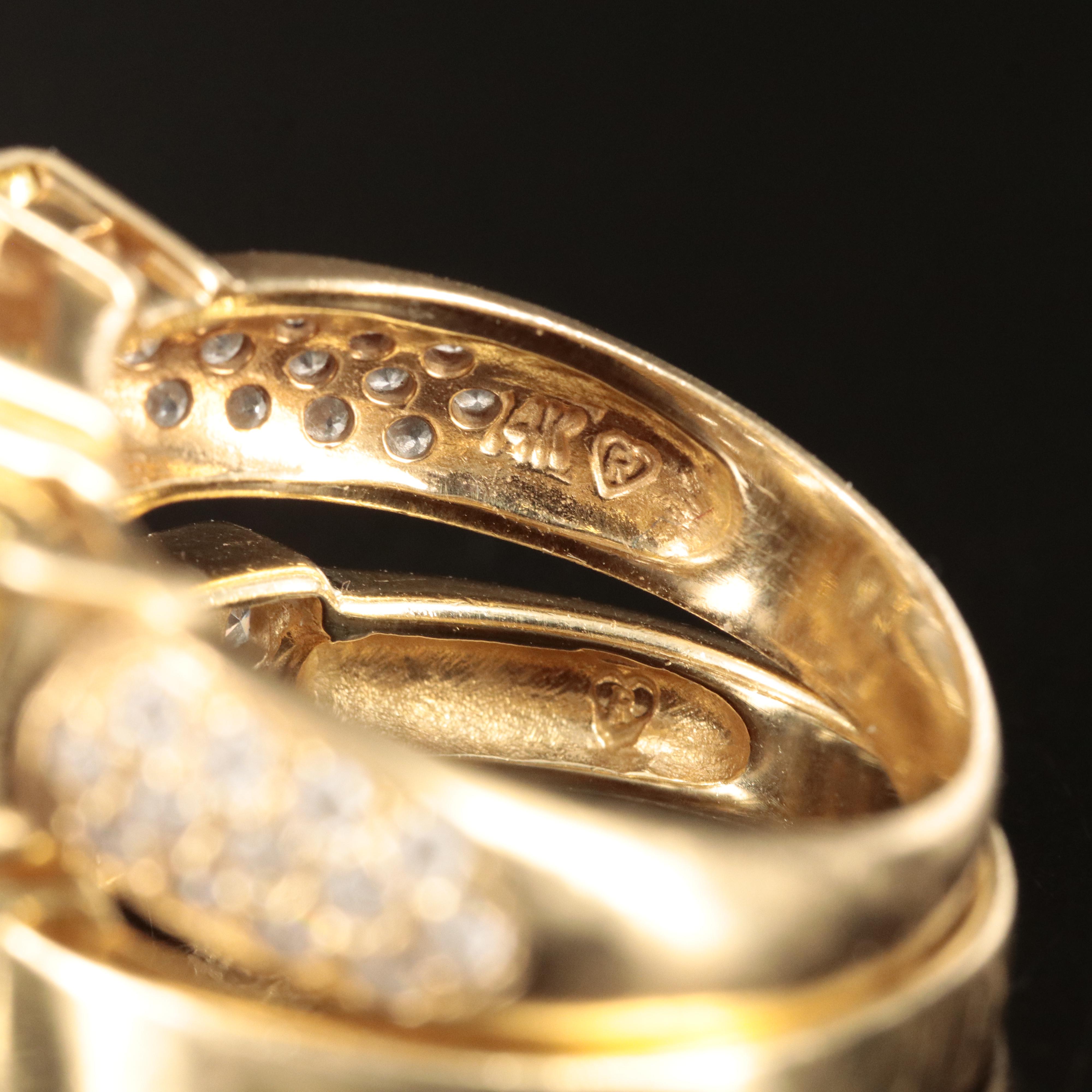 14K Cubic Zirconia Rings