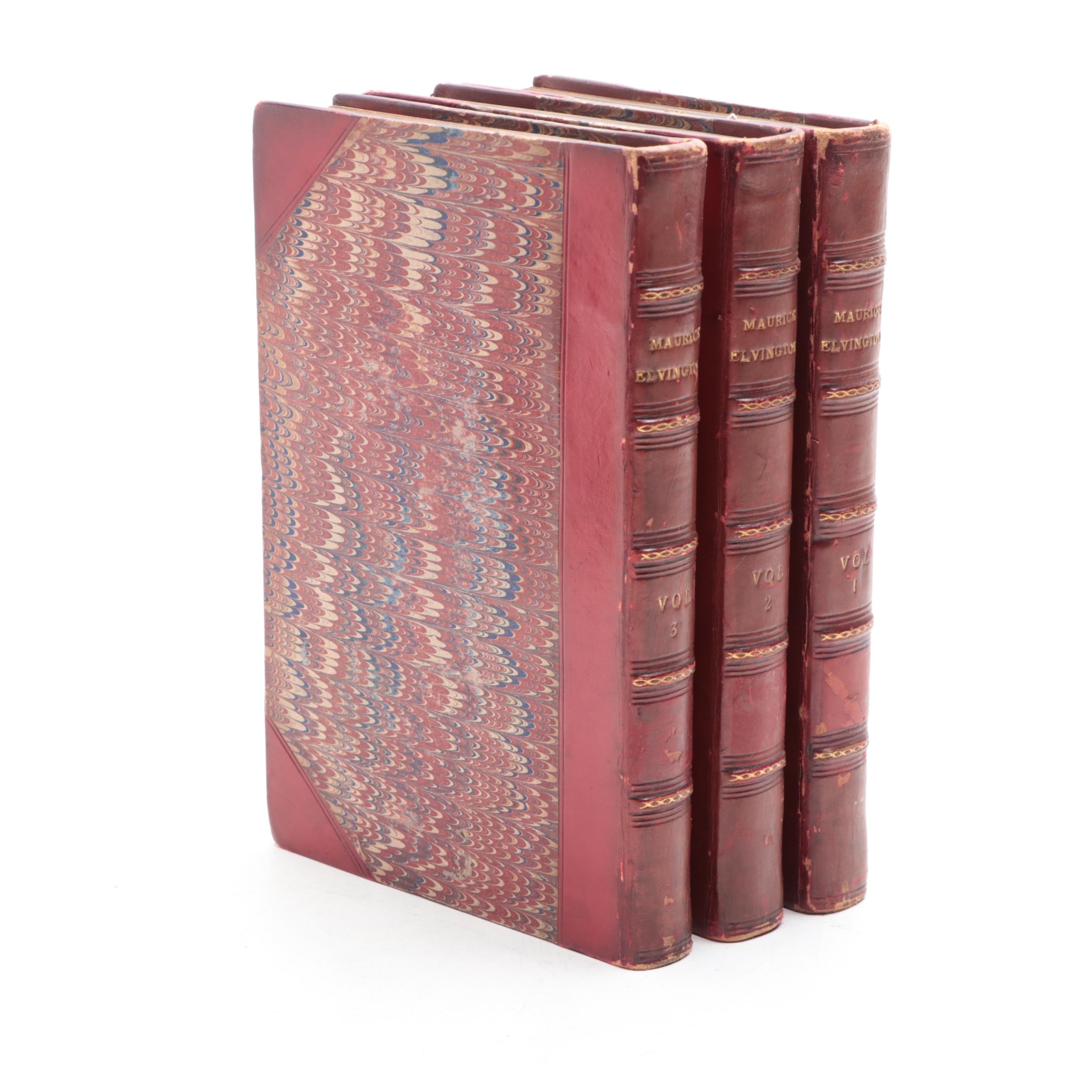 First Edition "Maurice Elvington: An Autobiography" Three-Volume Set, 1856
