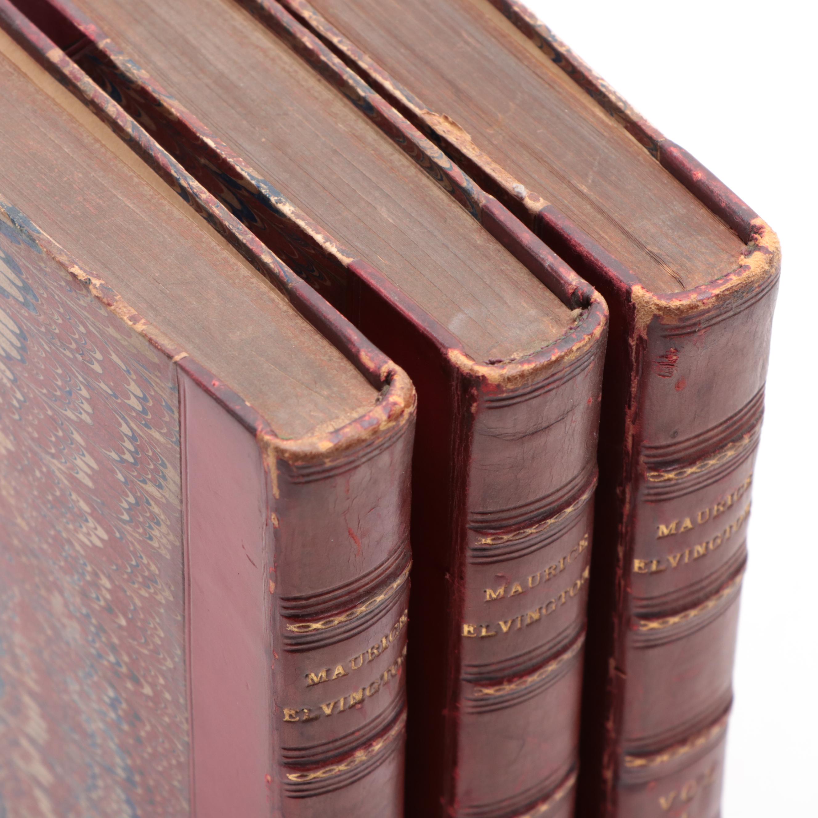First Edition "Maurice Elvington: An Autobiography" Three-Volume Set, 1856
