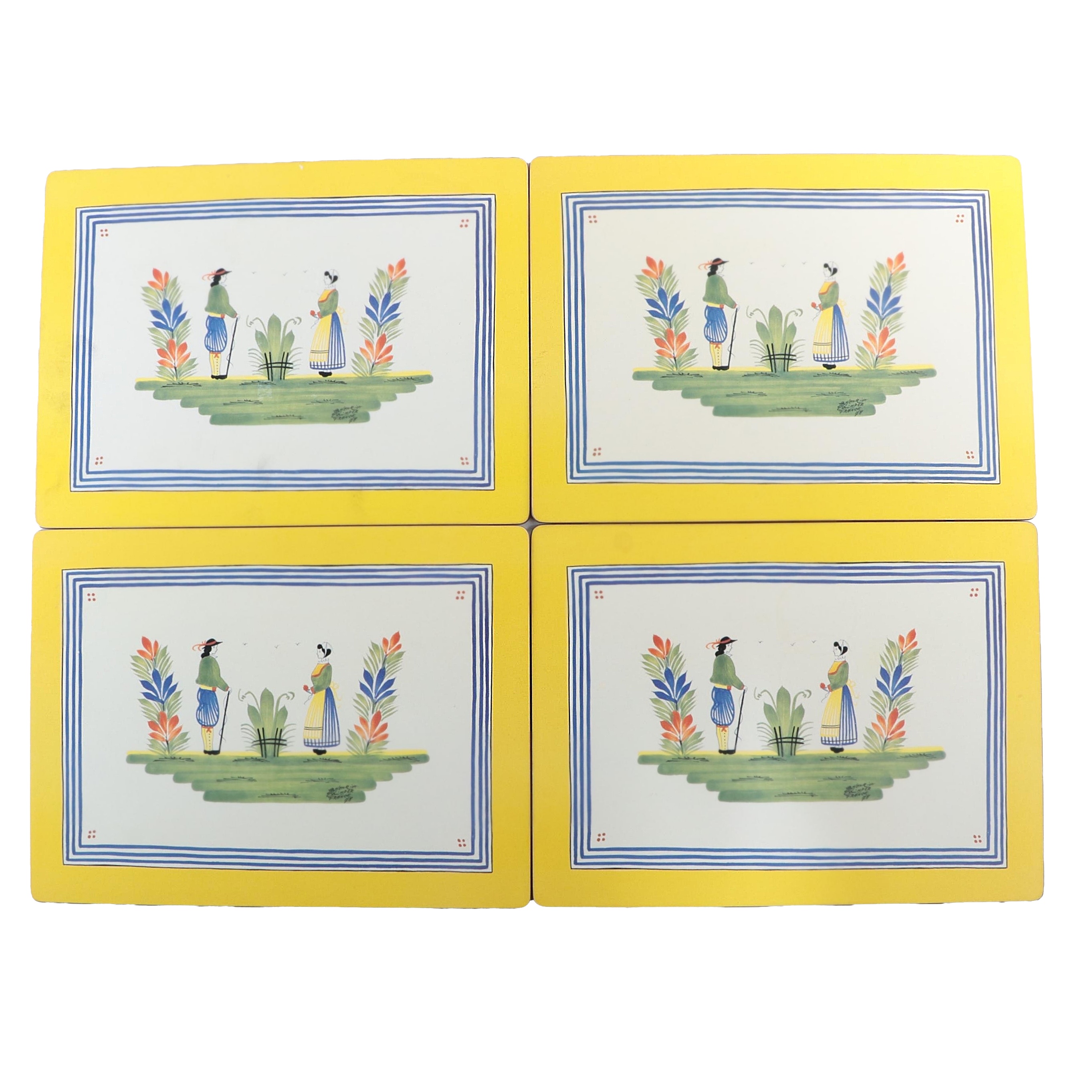 Lady Clare Henroit Quimper Melamine Placemats