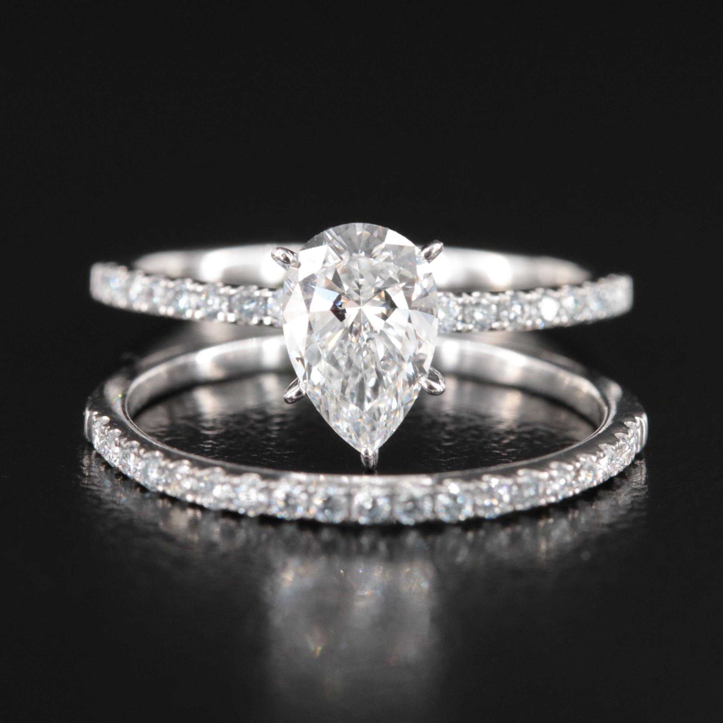 14K 1.33 CTW Lab Grown Diamond Ring Set