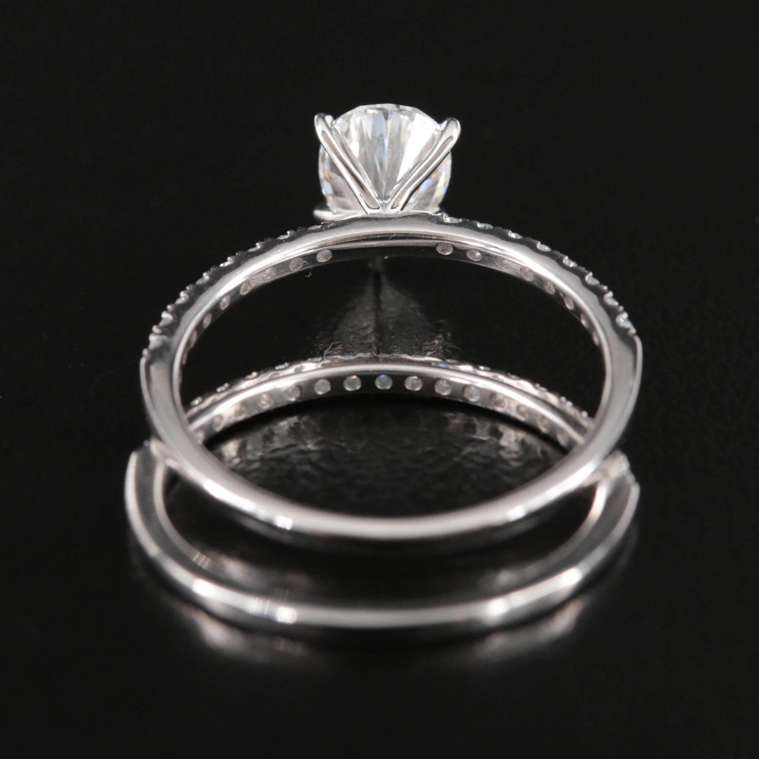 14K 1.33 CTW Lab Grown Diamond Ring Set