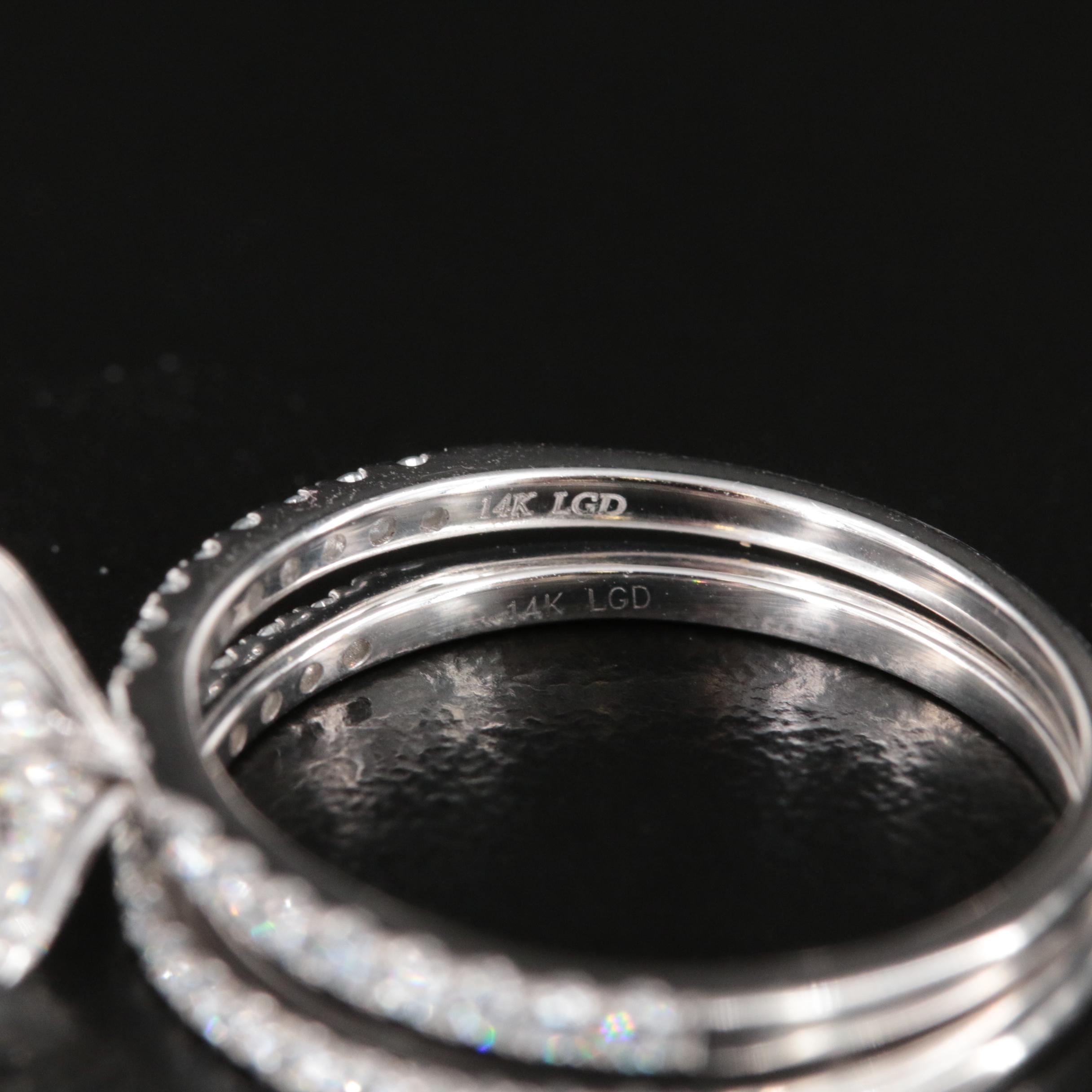 14K 1.33 CTW Lab Grown Diamond Ring Set