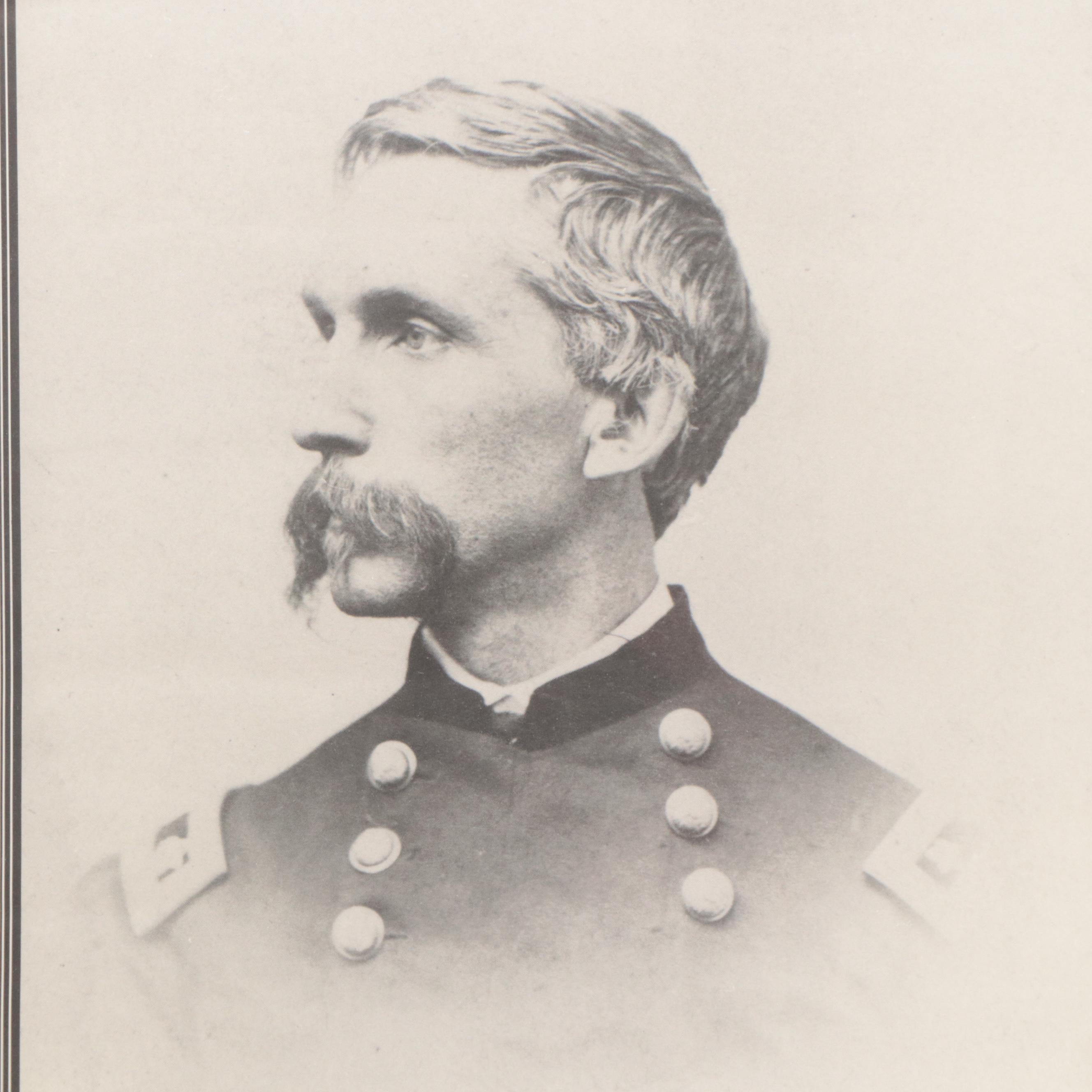 Civil War Themed Photomechanical Prints Including Portrait of Joshua Chamberlain