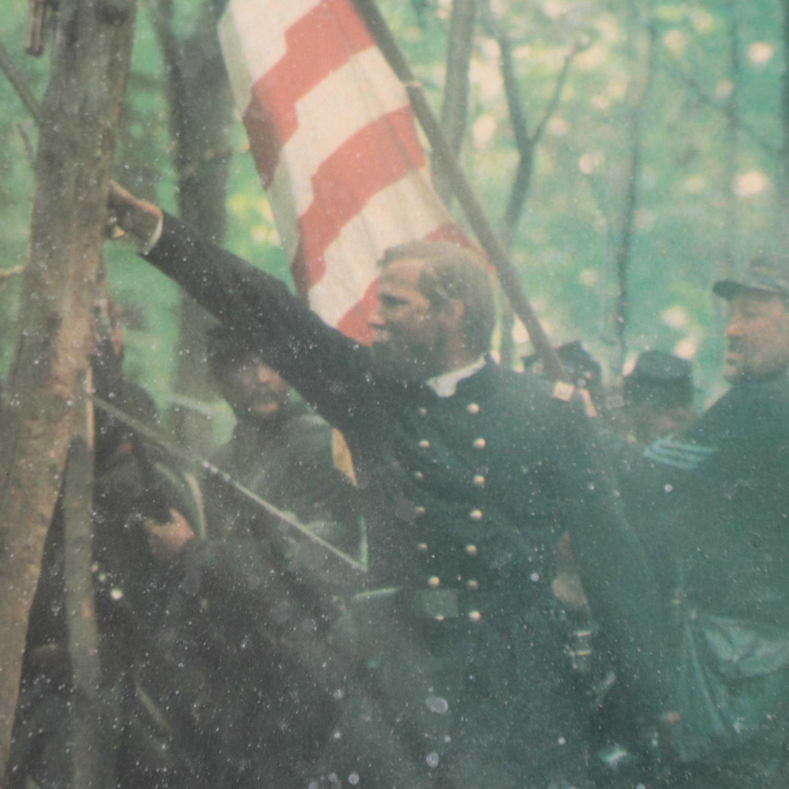 Civil War Themed Photomechanical Prints Including Portrait of Joshua Chamberlain
