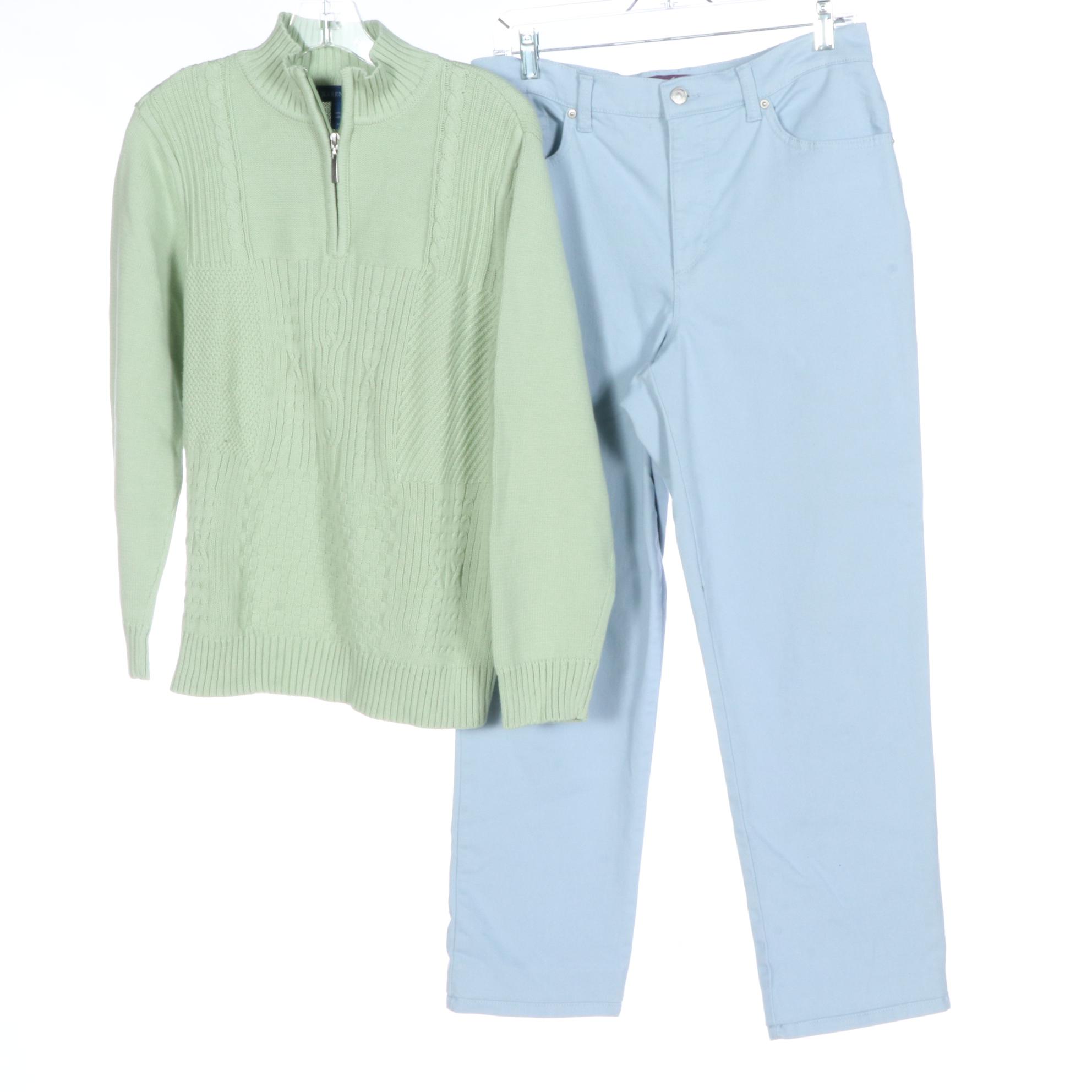 Liz Claiborne, Karen Scott Sweaters, and Gloria Vanderbilt Amanda Style Jeans