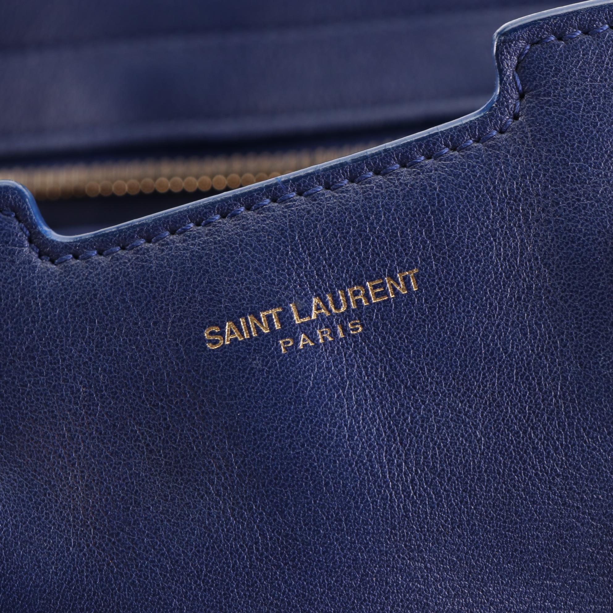Saint Laurent Classic Y Cabas in Calfskin Leather w/Shoulder Strap