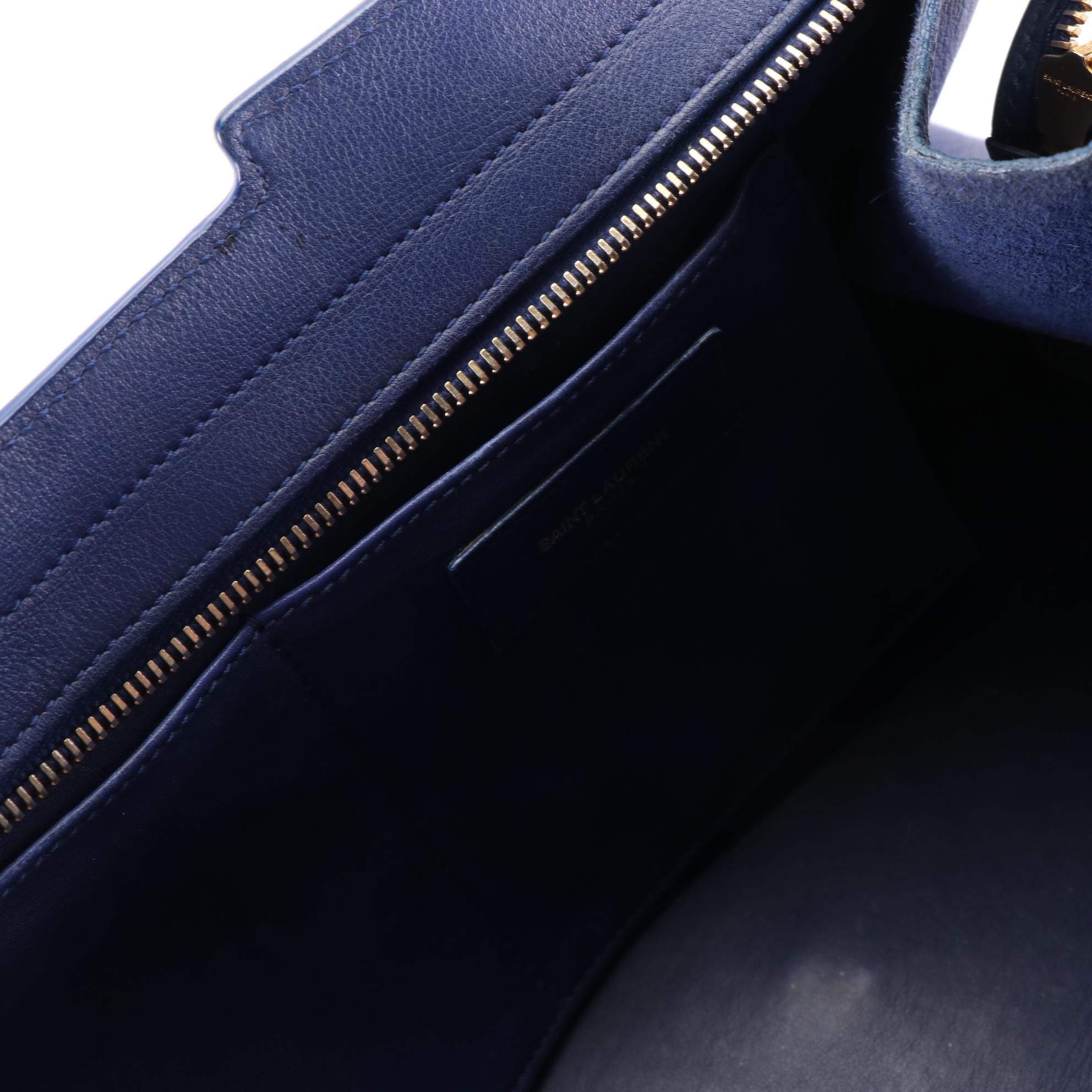 Saint Laurent Classic Y Cabas in Calfskin Leather w/Shoulder Strap