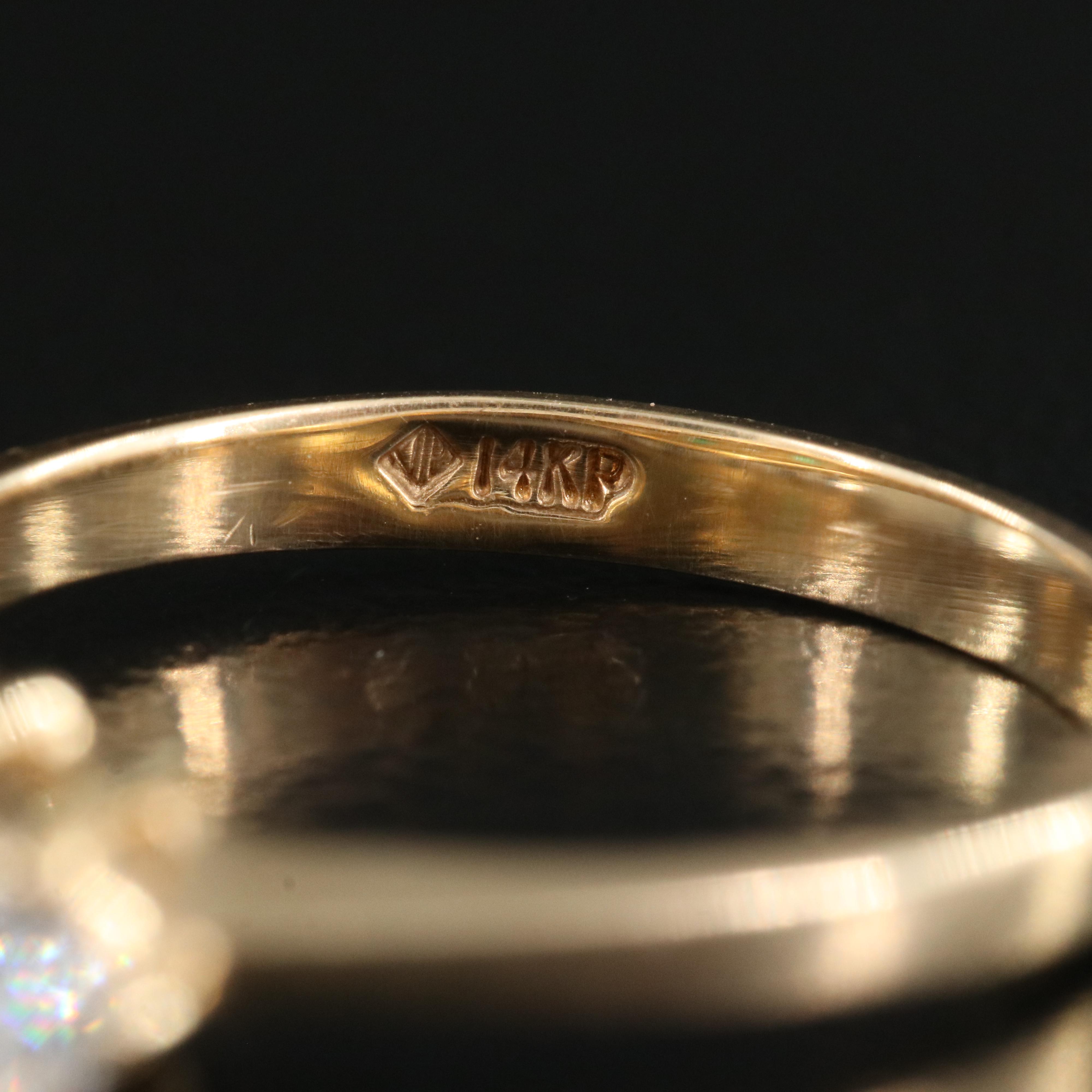 14K Emerald and Diamond Ring