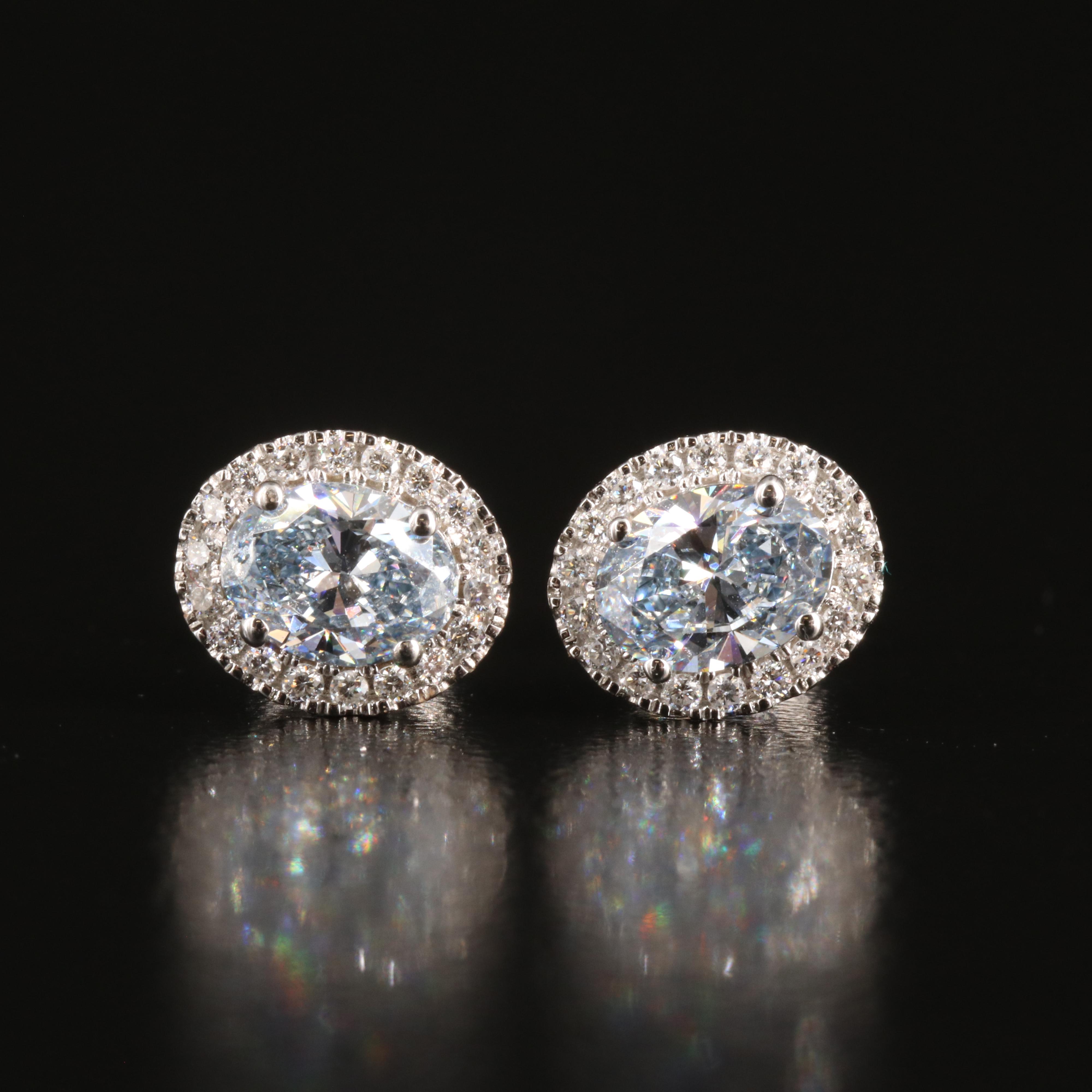 14K 1.36 CTW Lab Grown Diamond Stud Earrings