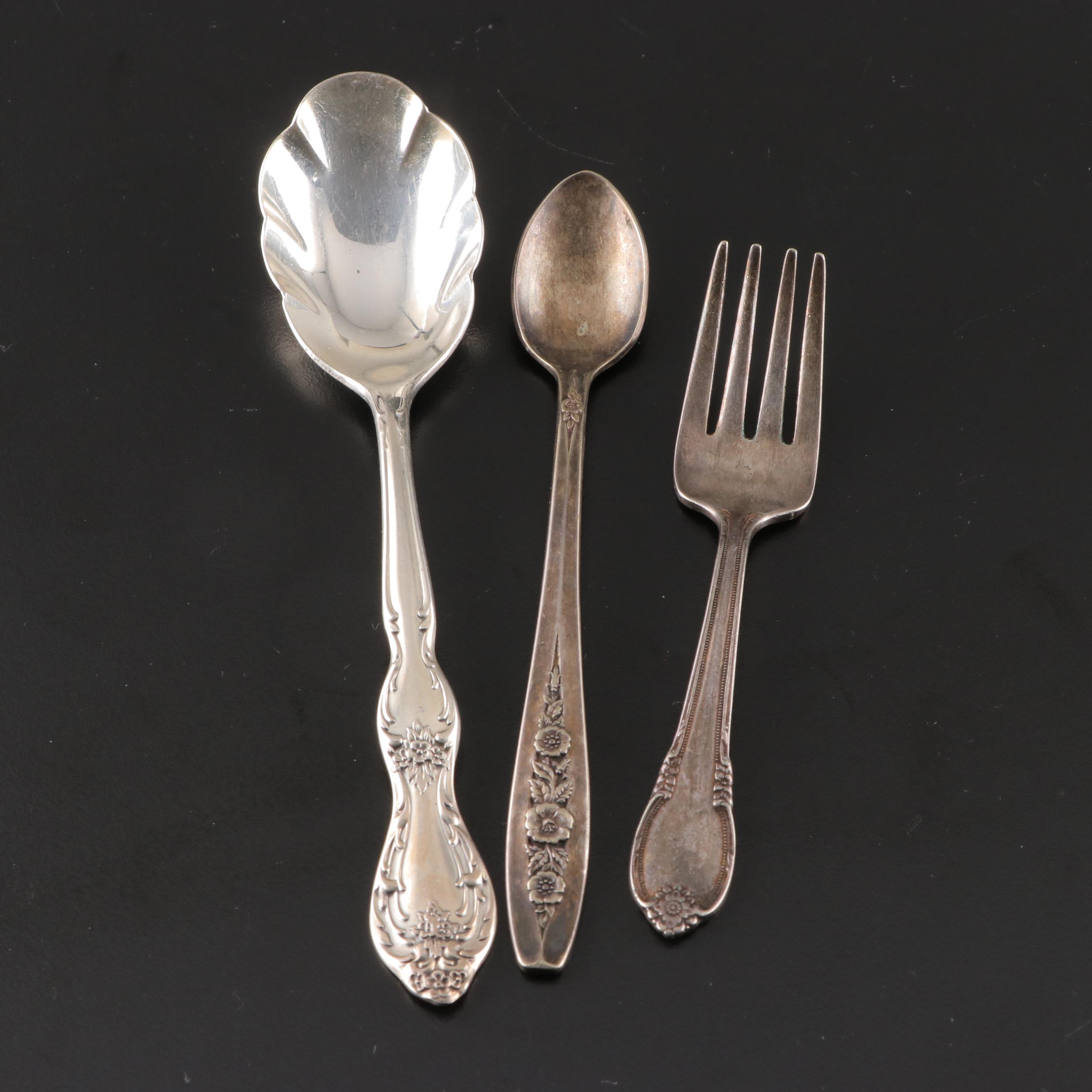 Heirloom with Other Sterling and Silver Plate Serving Utensils