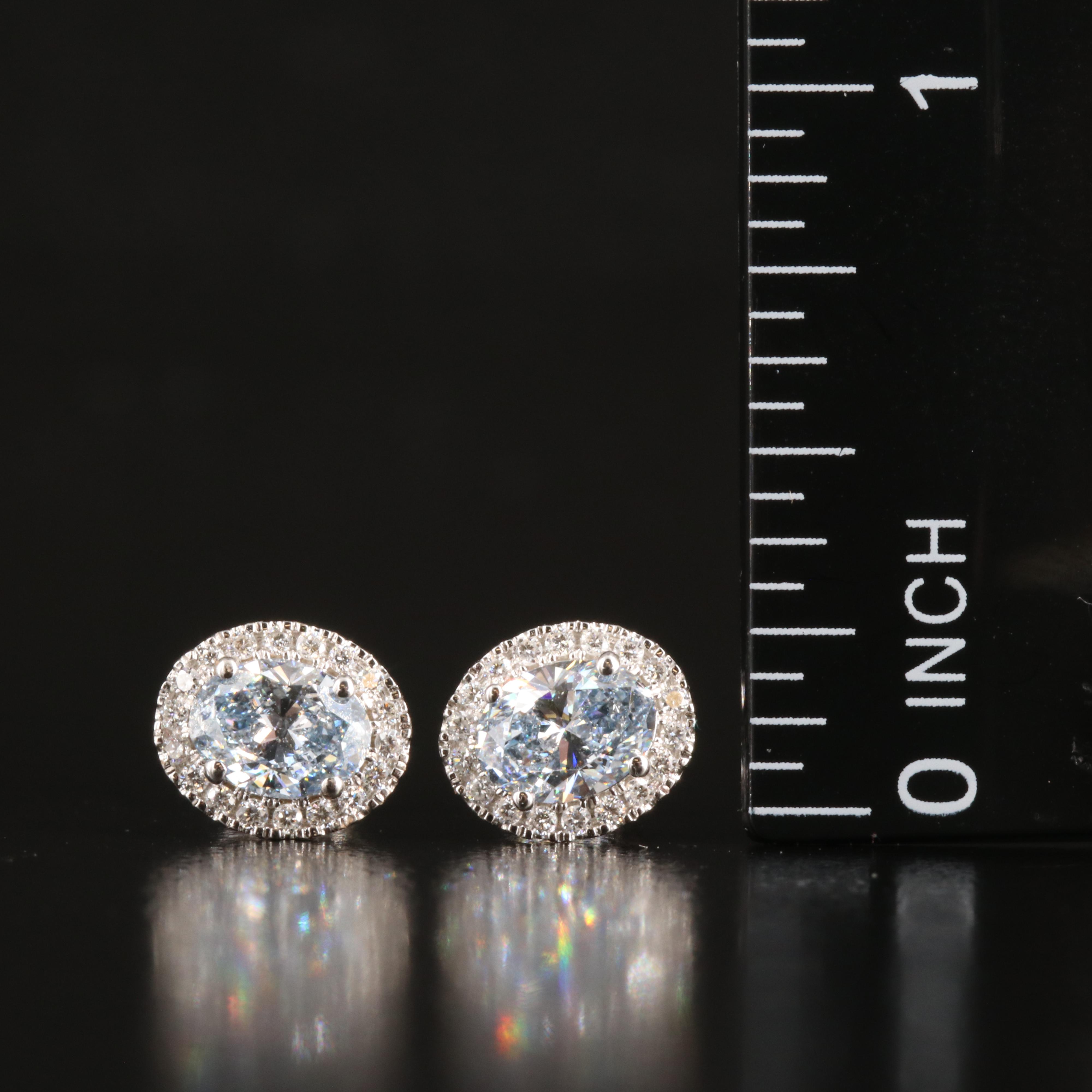 14K 1.36 CTW Lab Grown Diamond Stud Earrings