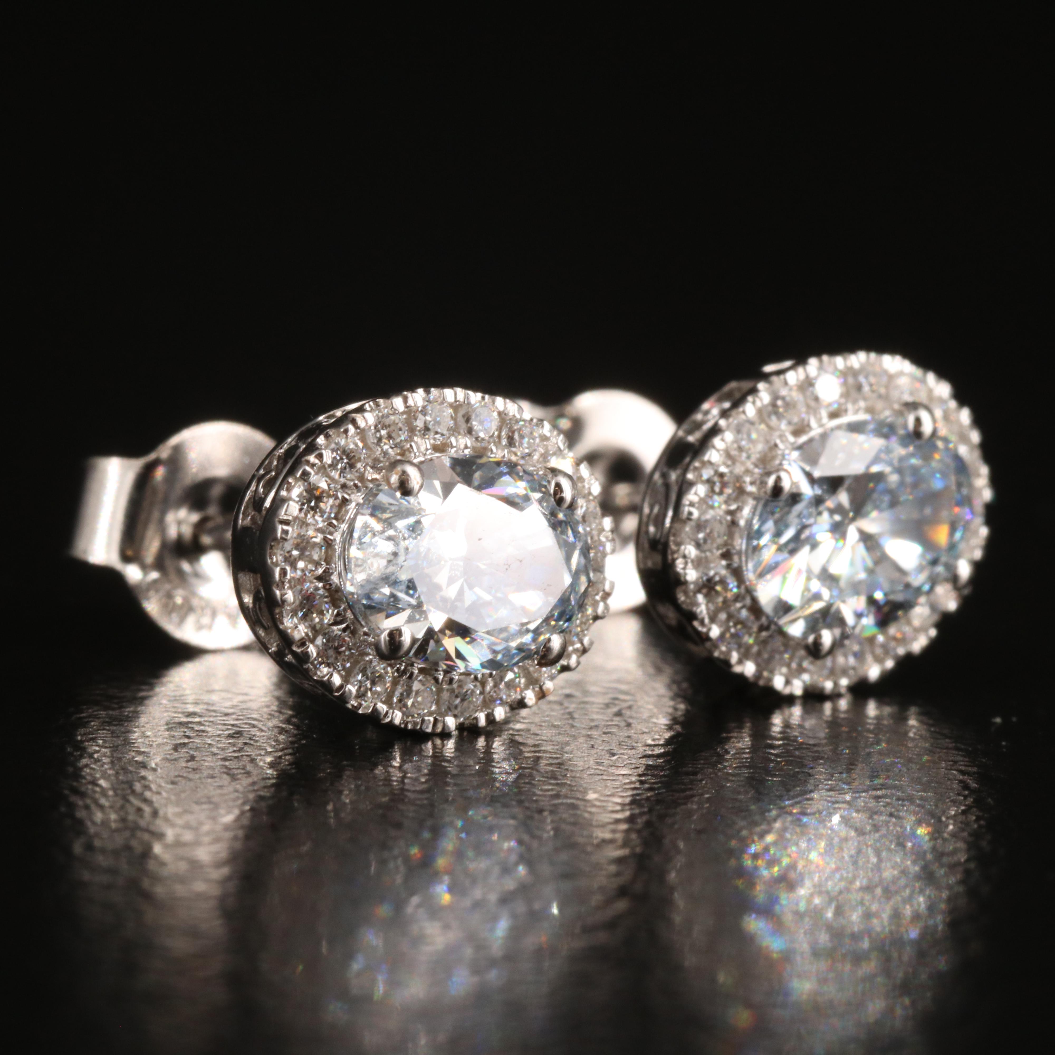 14K 1.36 CTW Lab Grown Diamond Stud Earrings