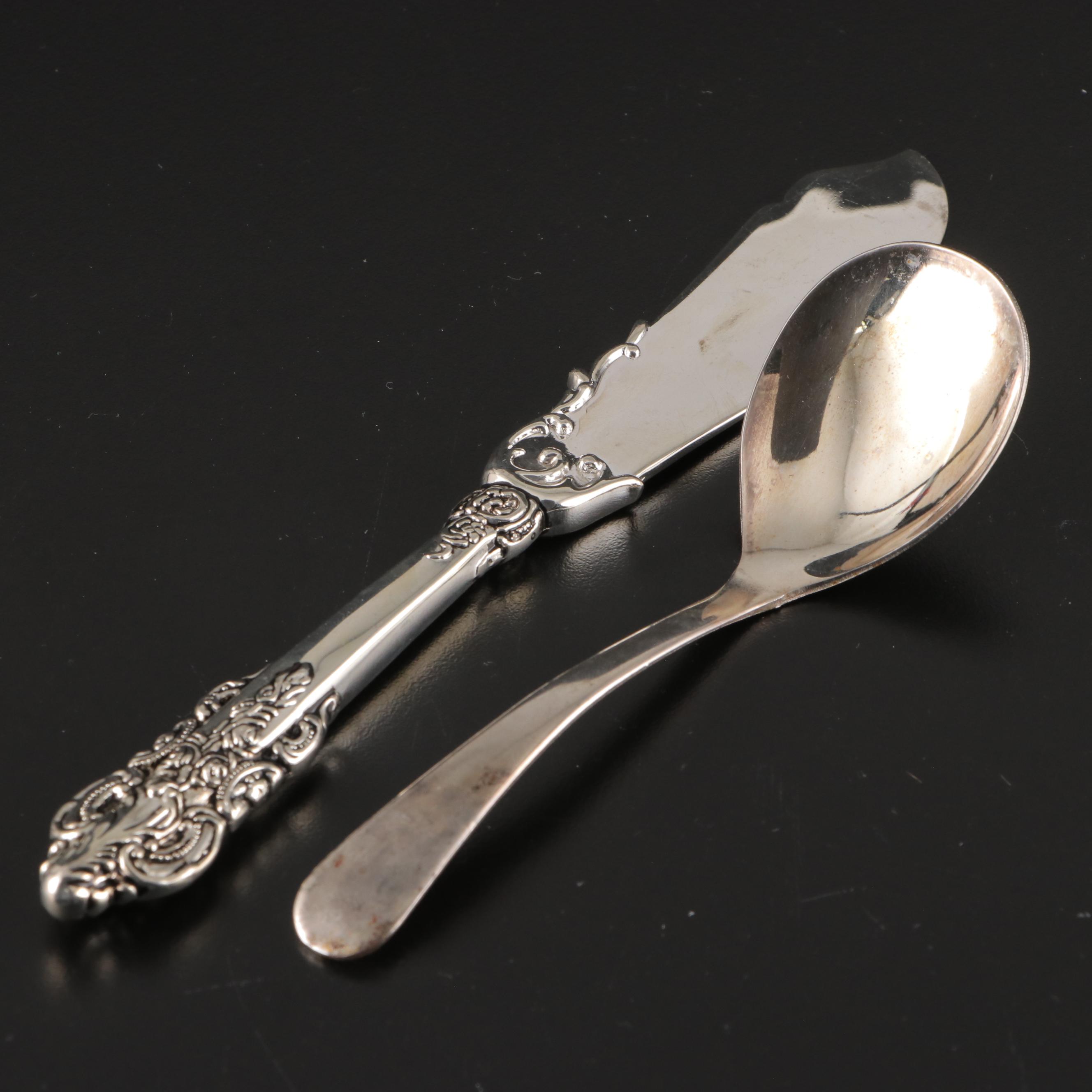 Heirloom with Other Sterling and Silver Plate Serving Utensils