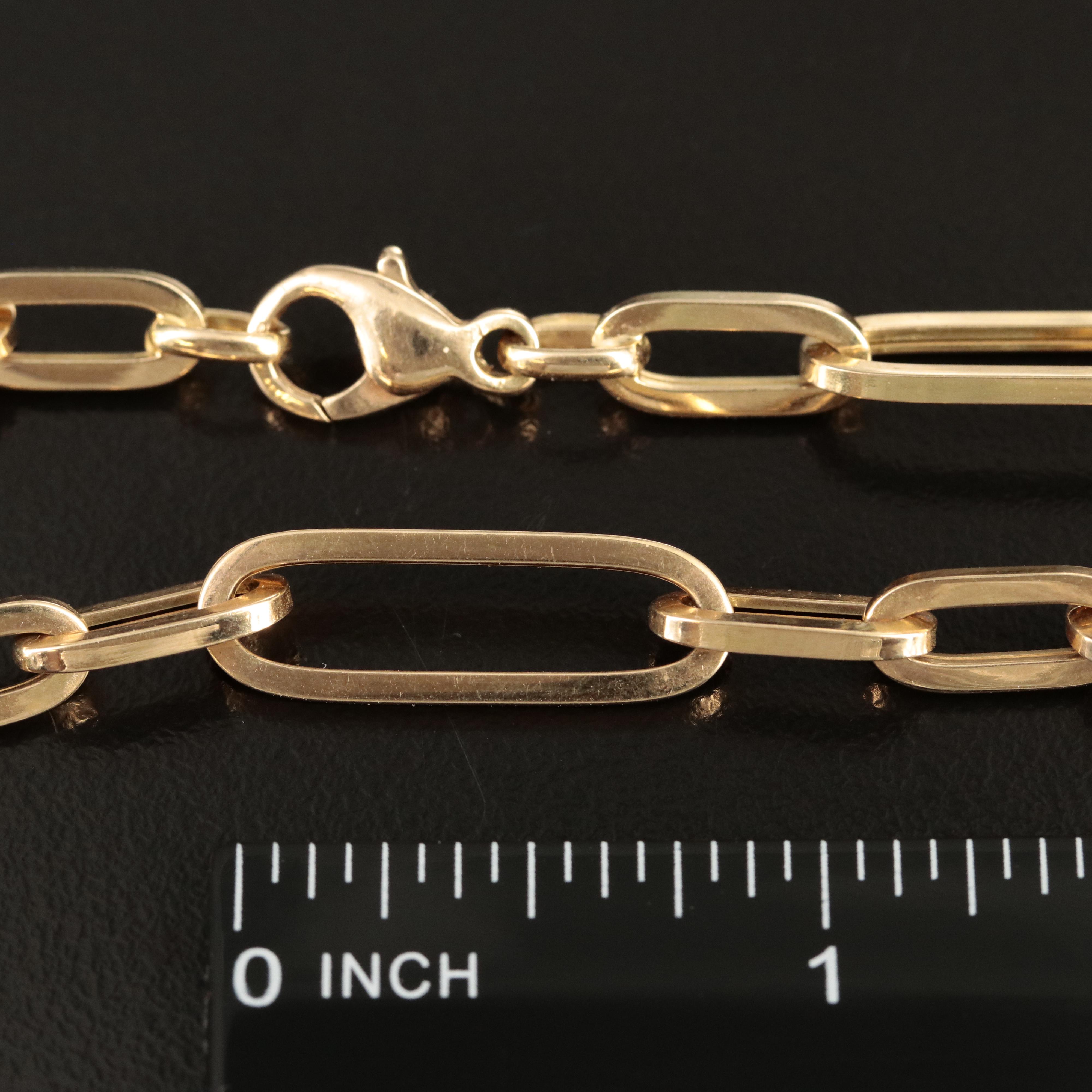 Italian 14K Oval Cable Chain Necklace