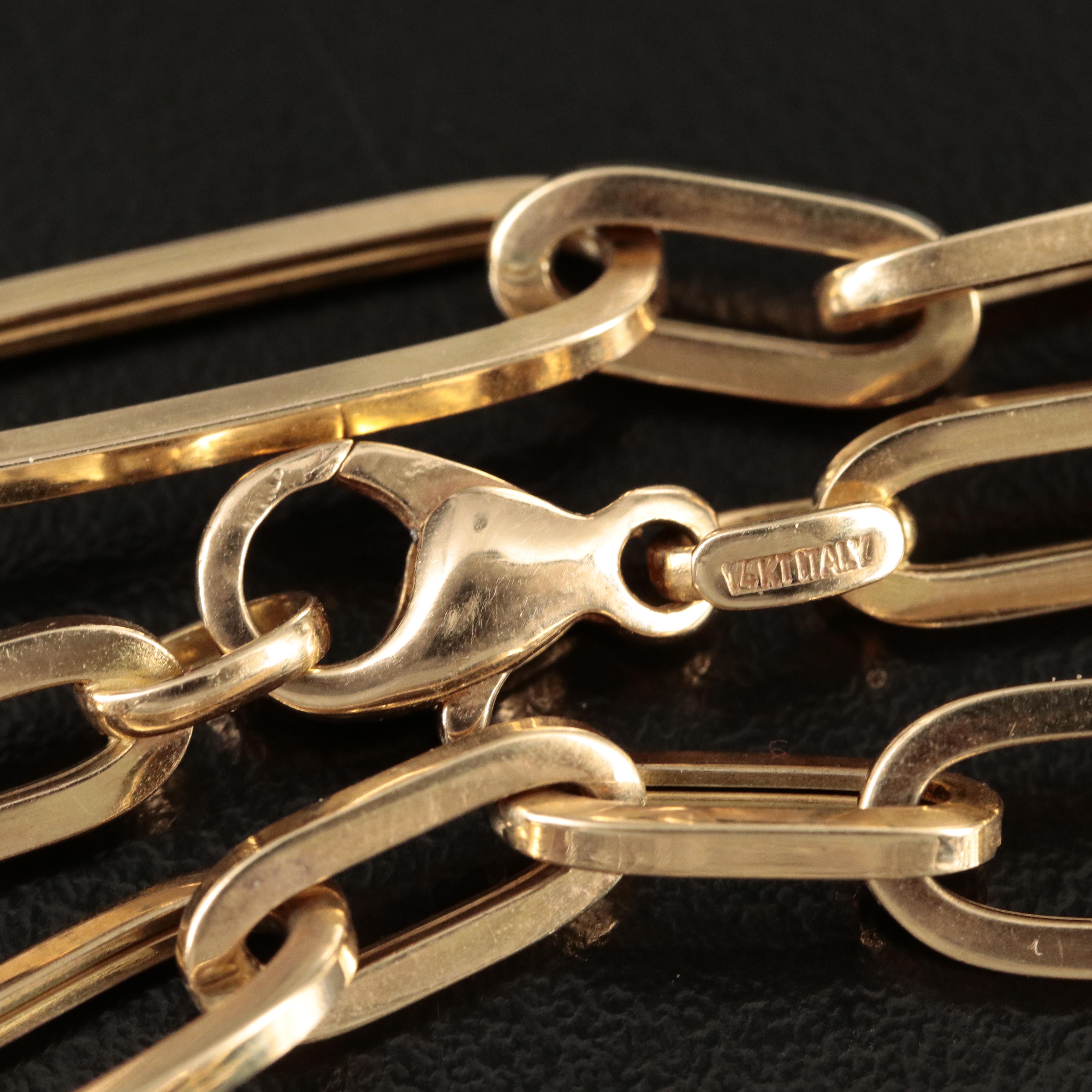 Italian 14K Oval Cable Chain Necklace