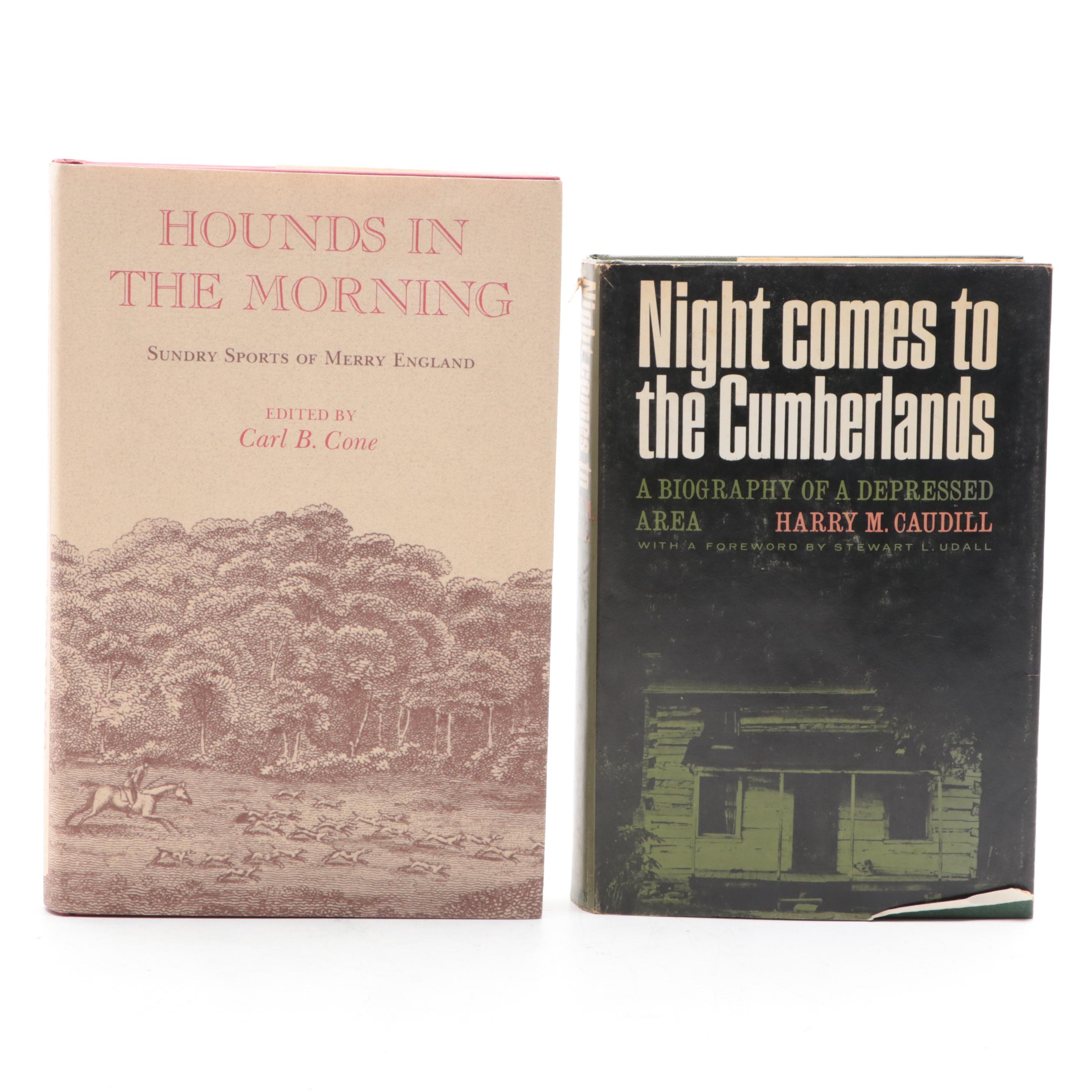 Signed "Night Comes to the Cumberlands" and "Hounds in the Morning"