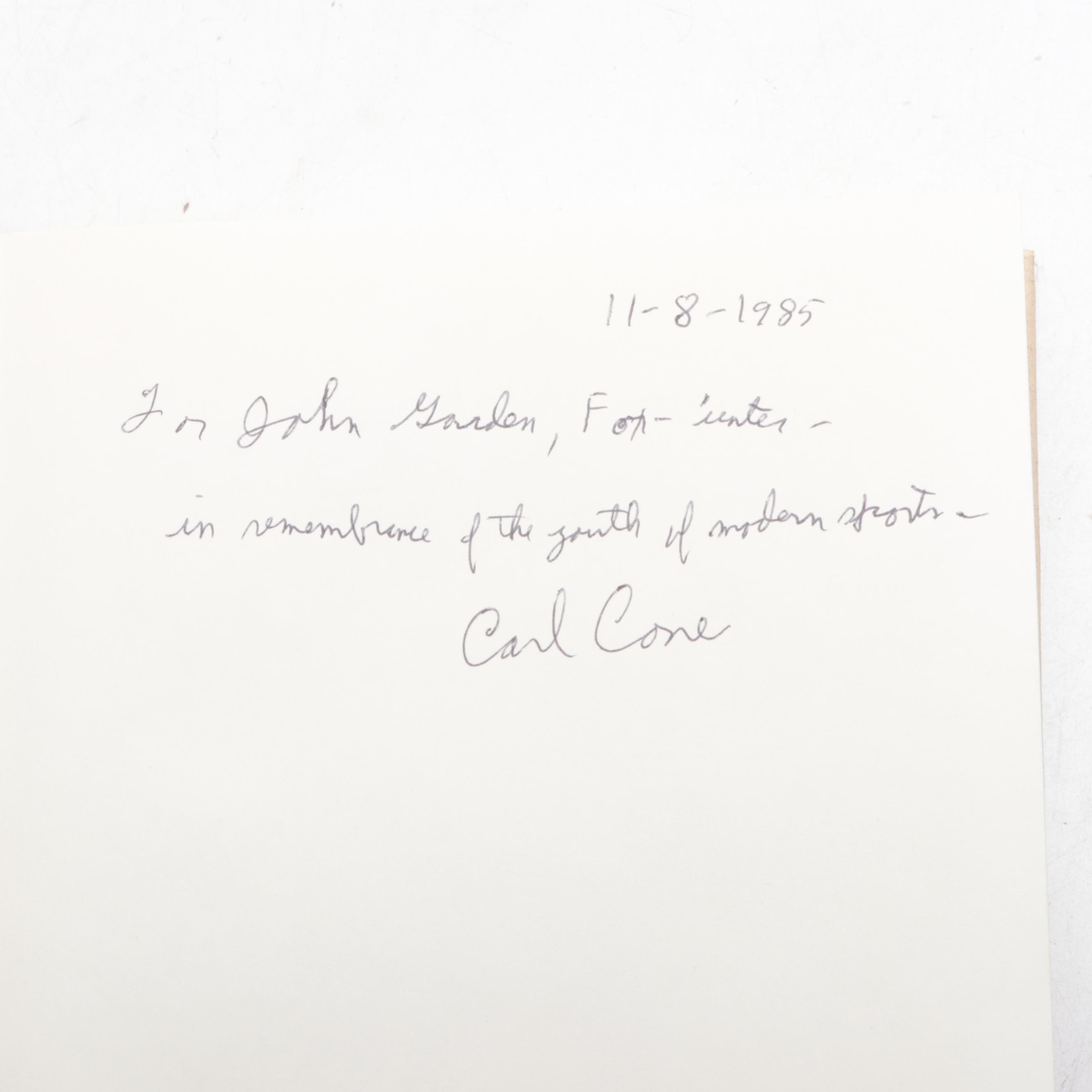 Signed "Night Comes to the Cumberlands" and "Hounds in the Morning"