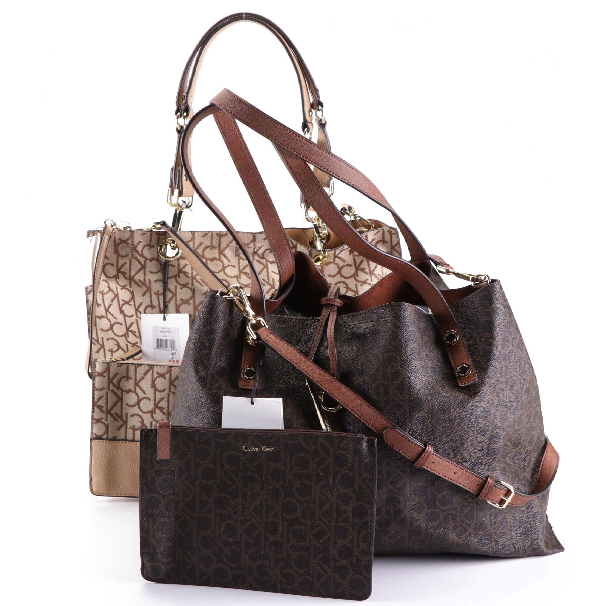 Calvin Klein CK Logo Reversible Tote Bags, New with Tags