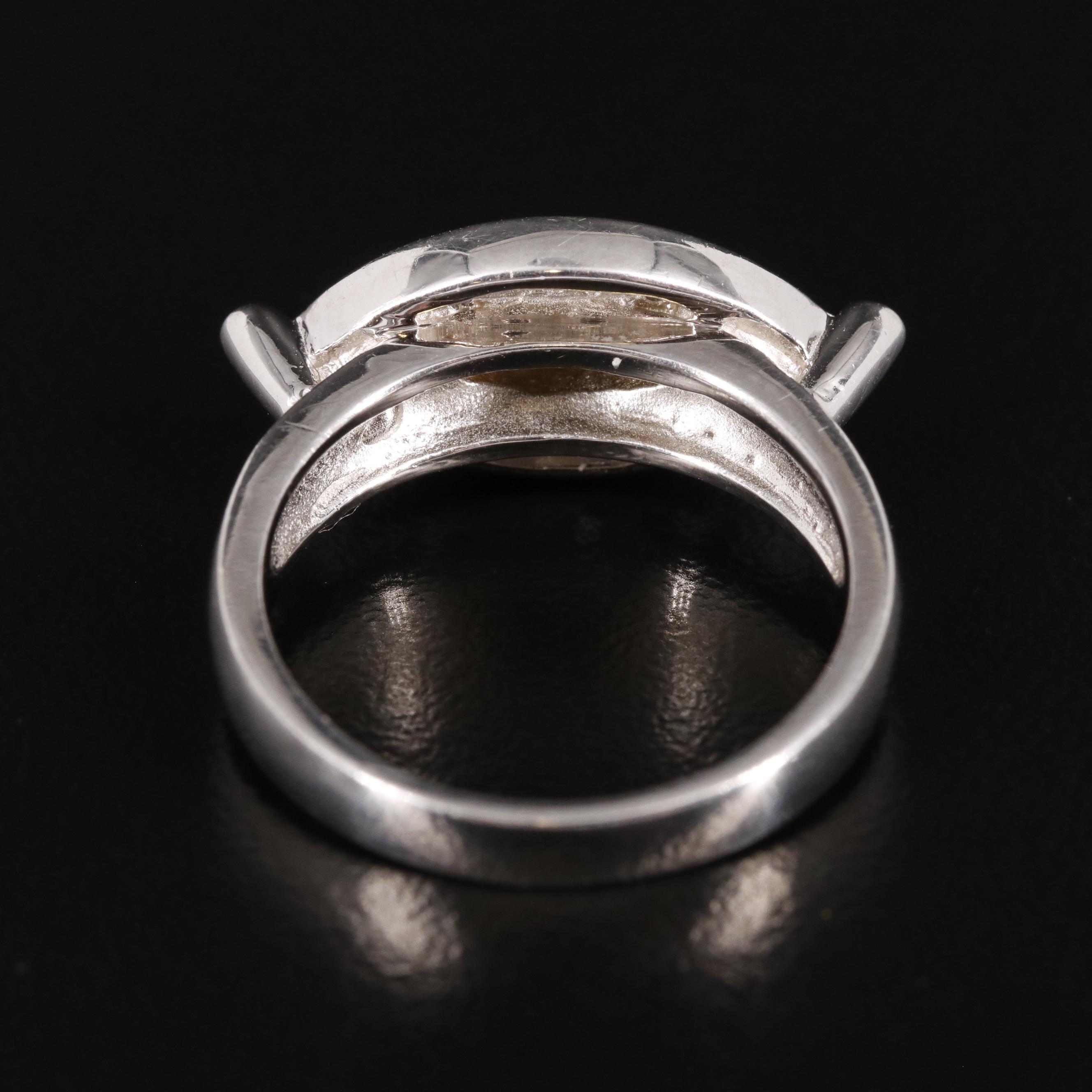 Sterling Citrine and Tanzanite Ring