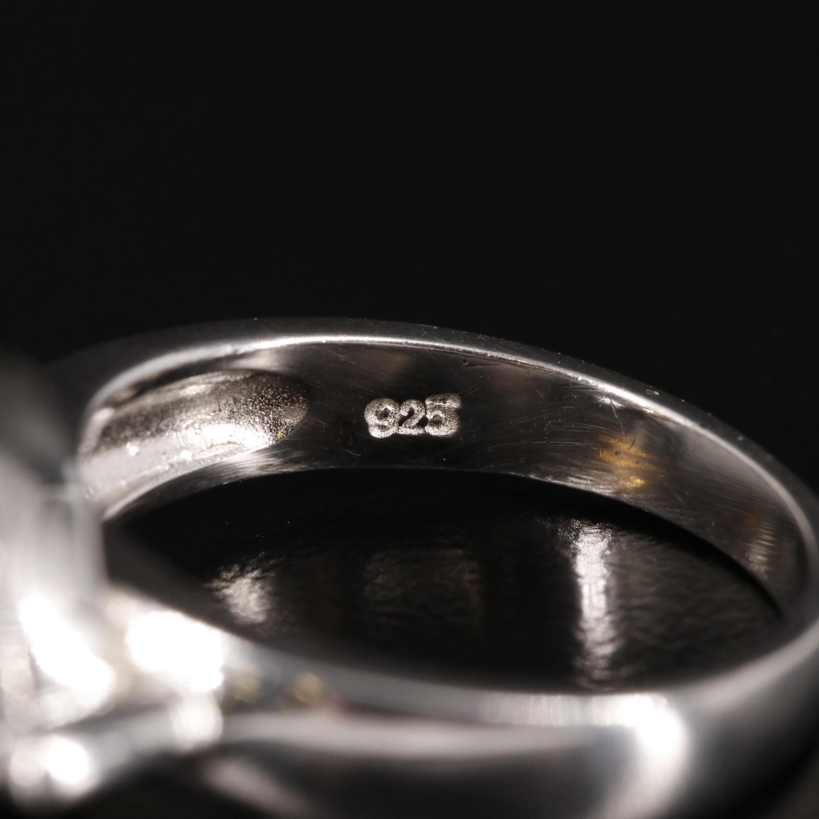 Sterling Citrine and Tanzanite Ring