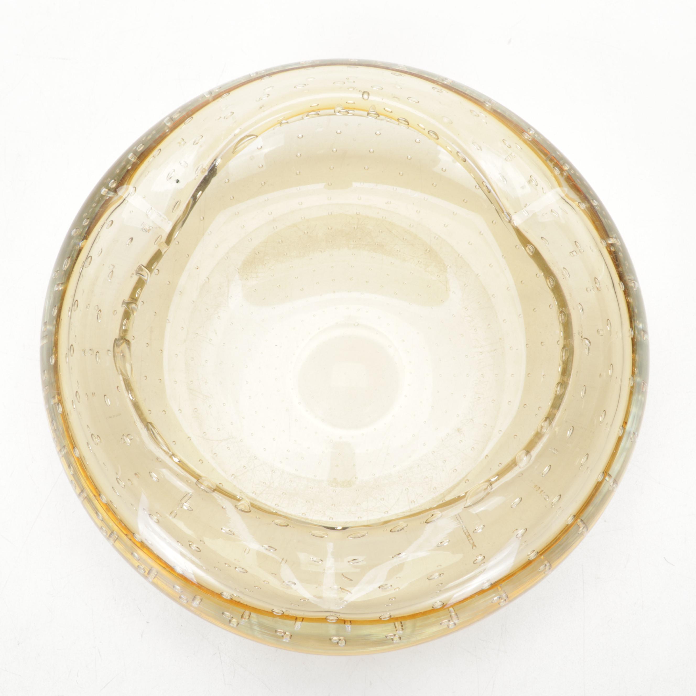 Heath and Erickson Glass Controlled Bubble Ashtray With Kinetic Sculpture