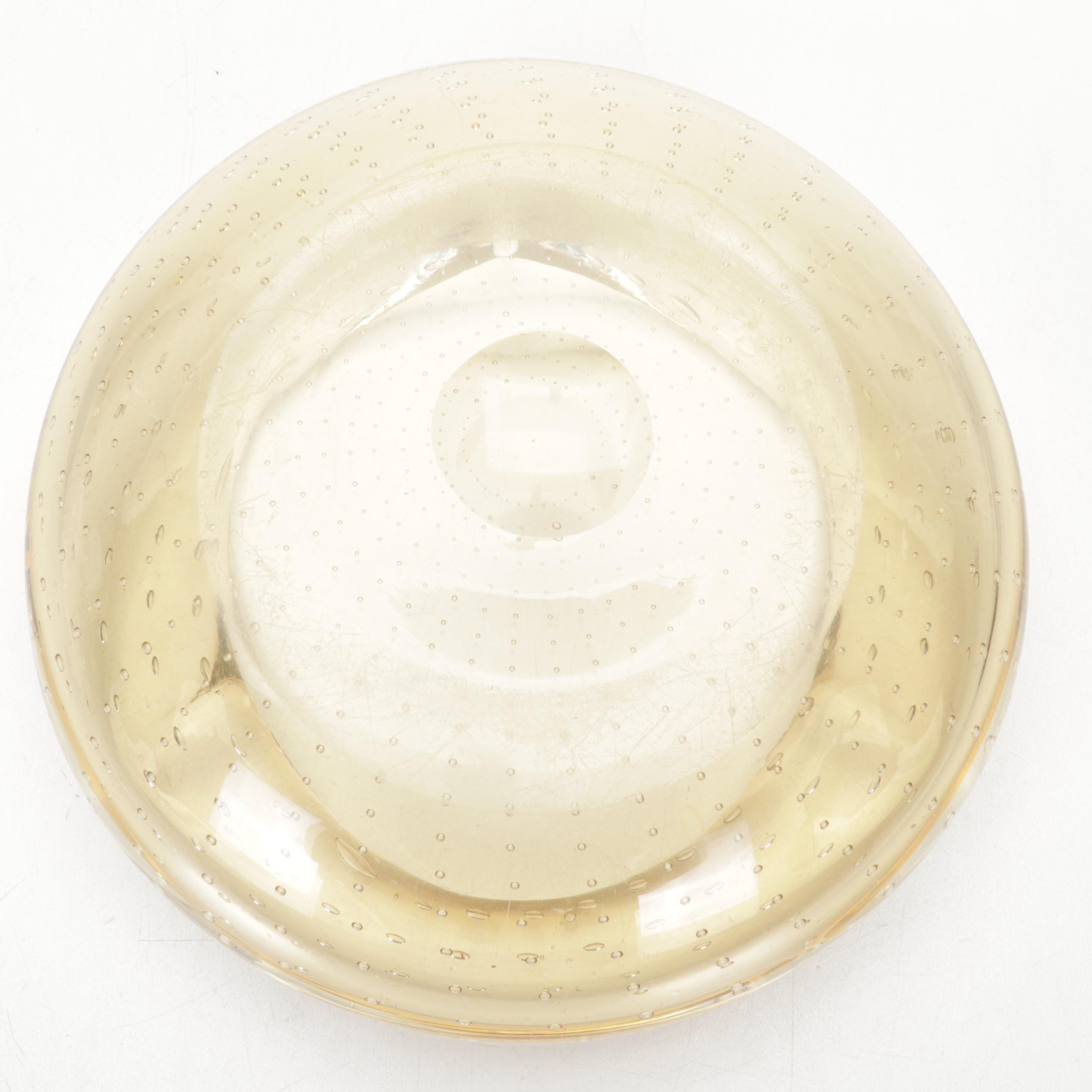 Heath and Erickson Glass Controlled Bubble Ashtray With Kinetic Sculpture