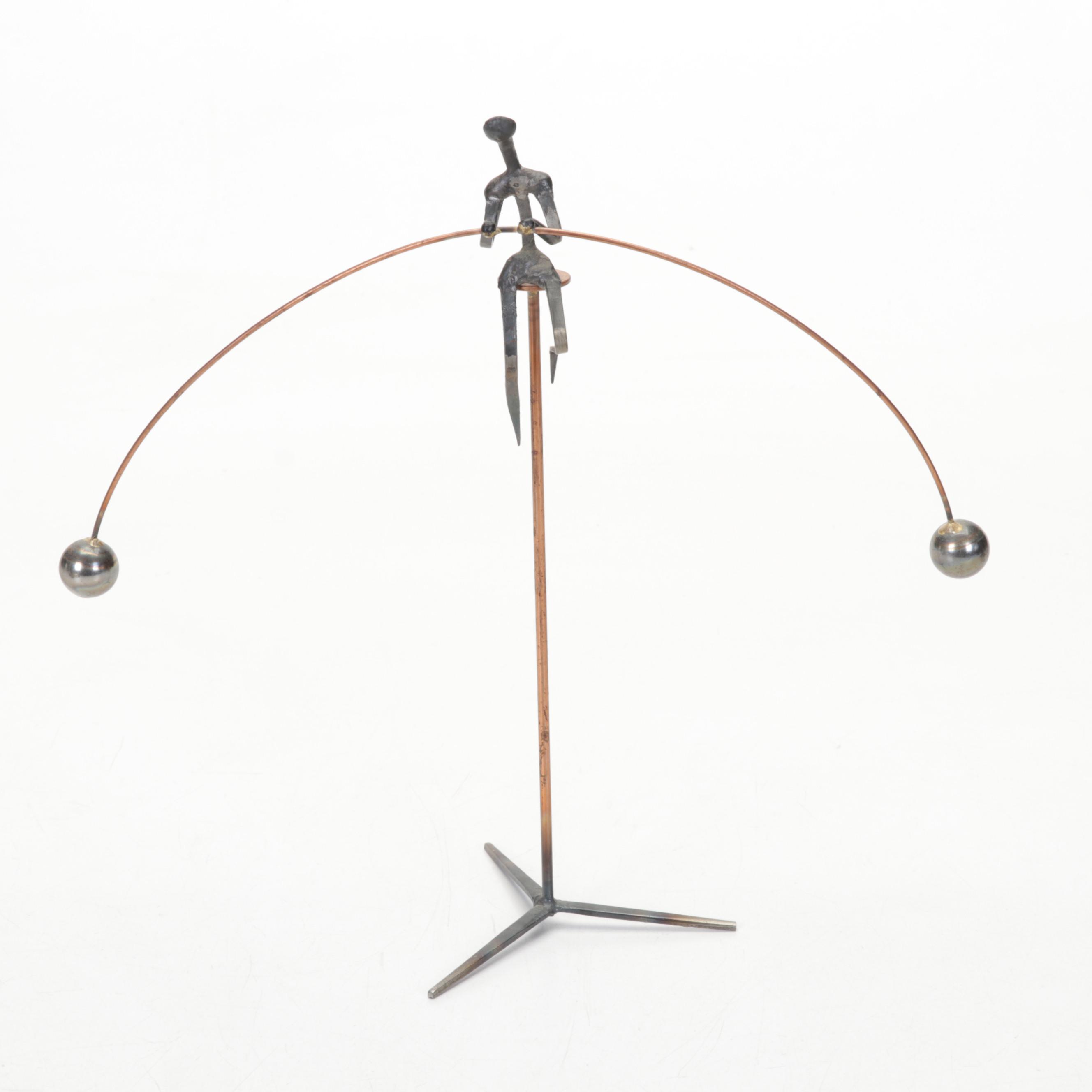 Heath and Erickson Glass Controlled Bubble Ashtray With Kinetic Sculpture