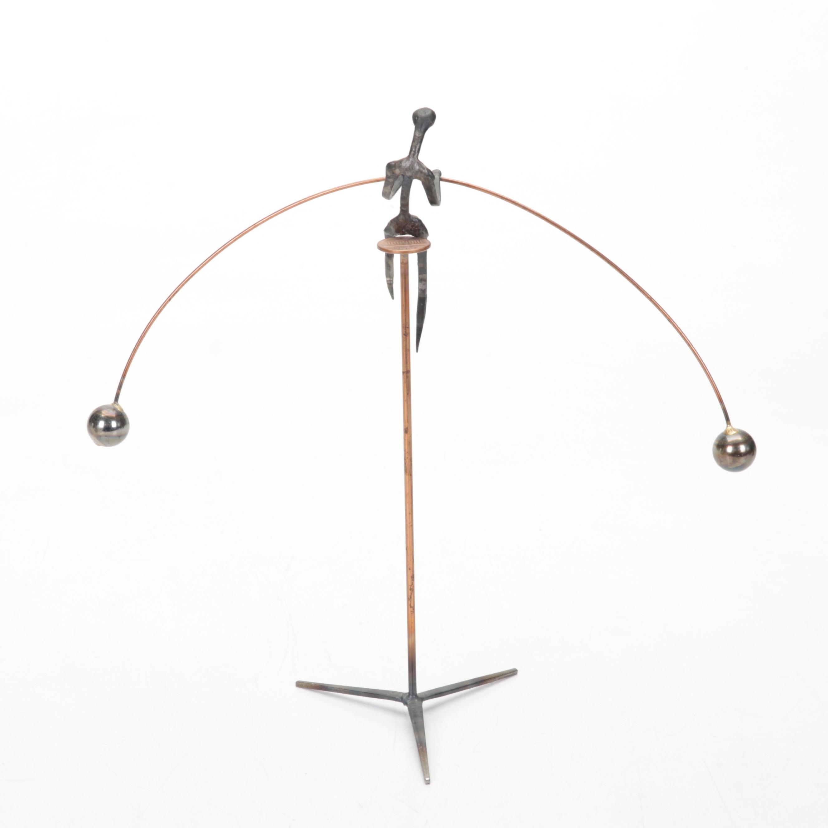 Heath and Erickson Glass Controlled Bubble Ashtray With Kinetic Sculpture