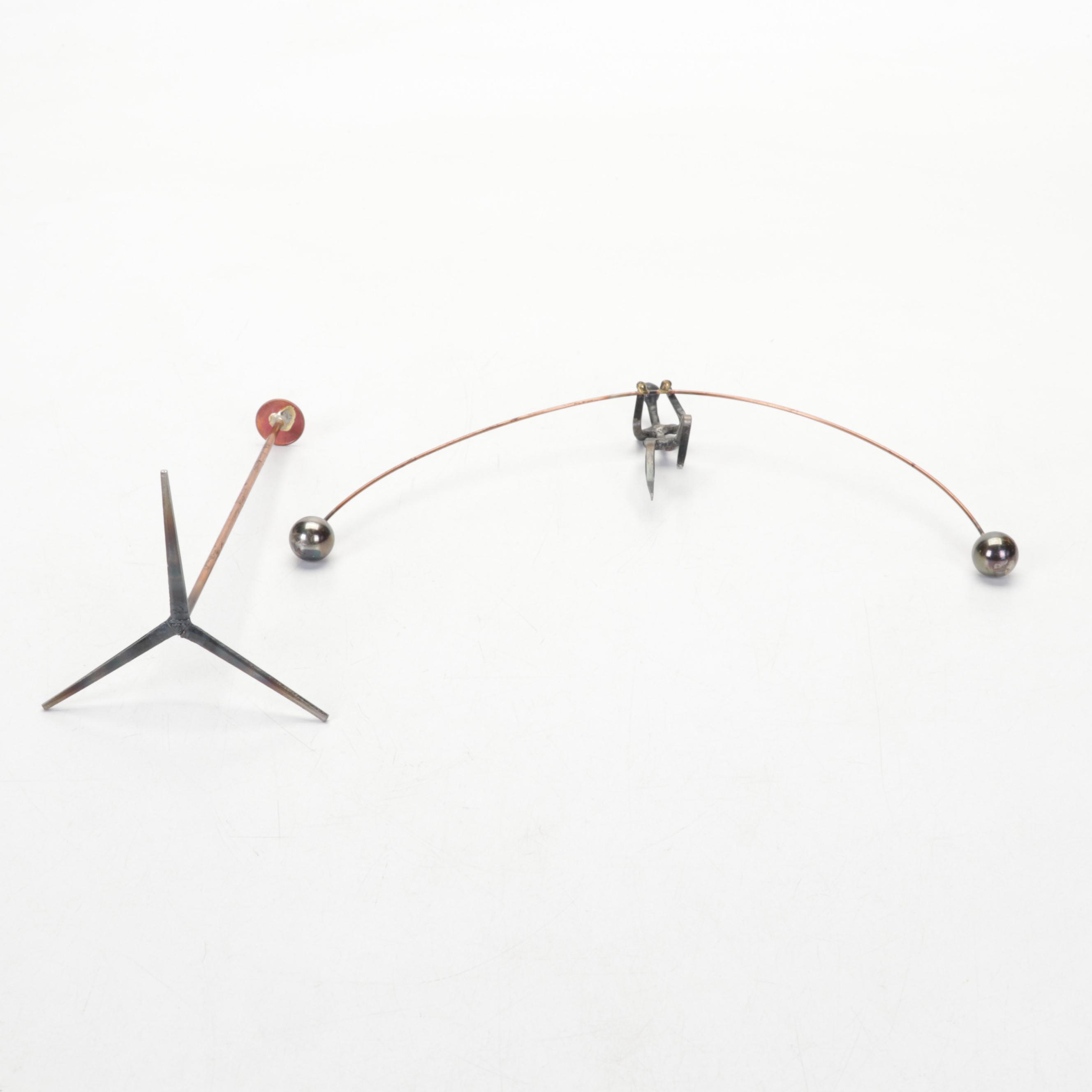 Heath and Erickson Glass Controlled Bubble Ashtray With Kinetic Sculpture