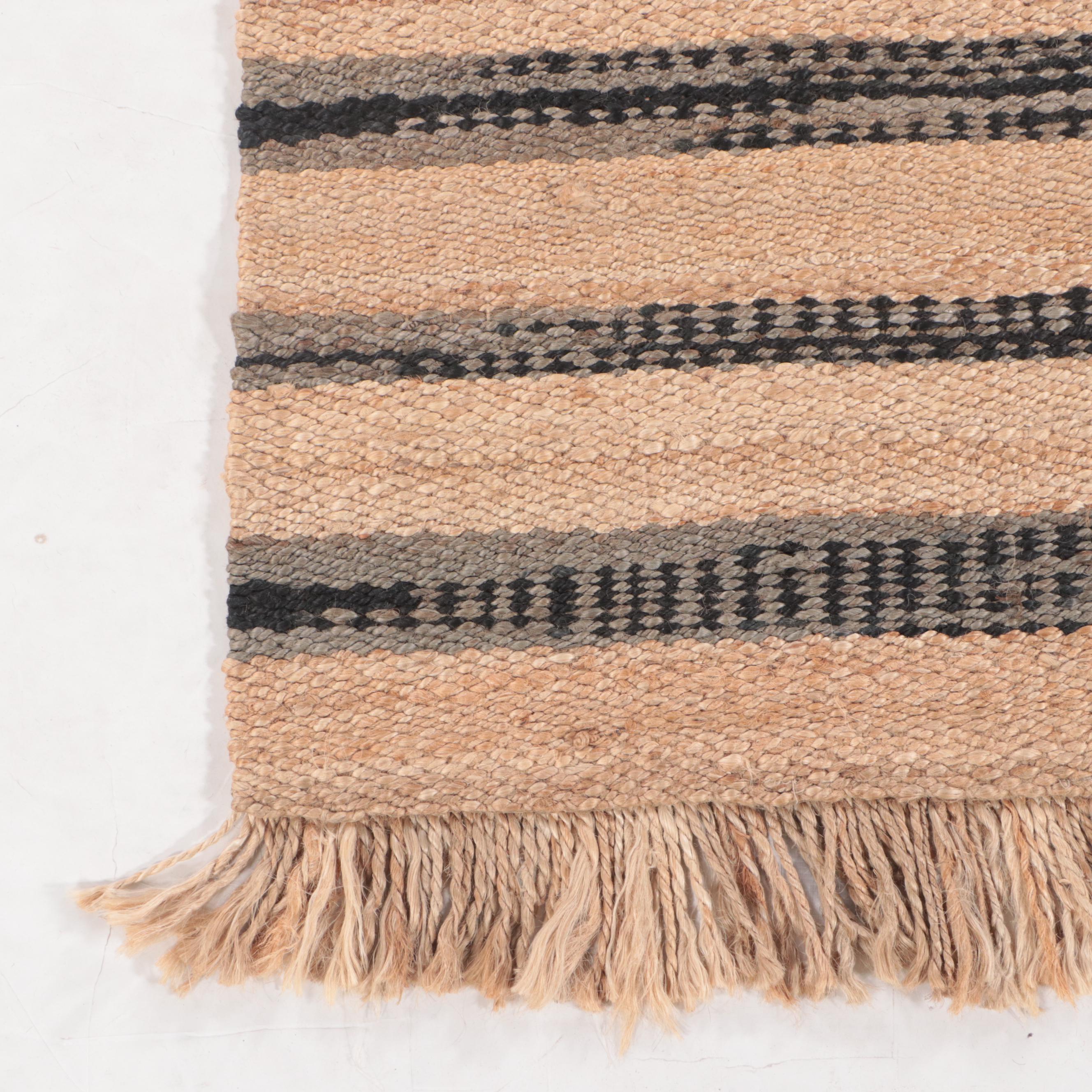 5'1 x 9' Handwoven World Market Indian Jute Area Rug