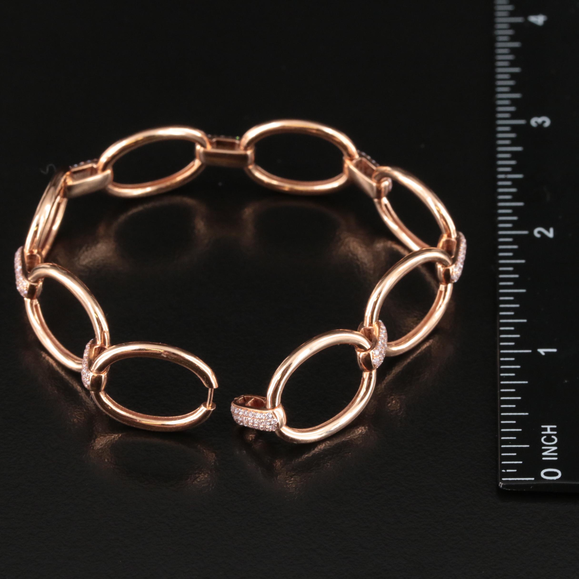 18K Rose Gold 0.86 CTW Diamond Bracelet