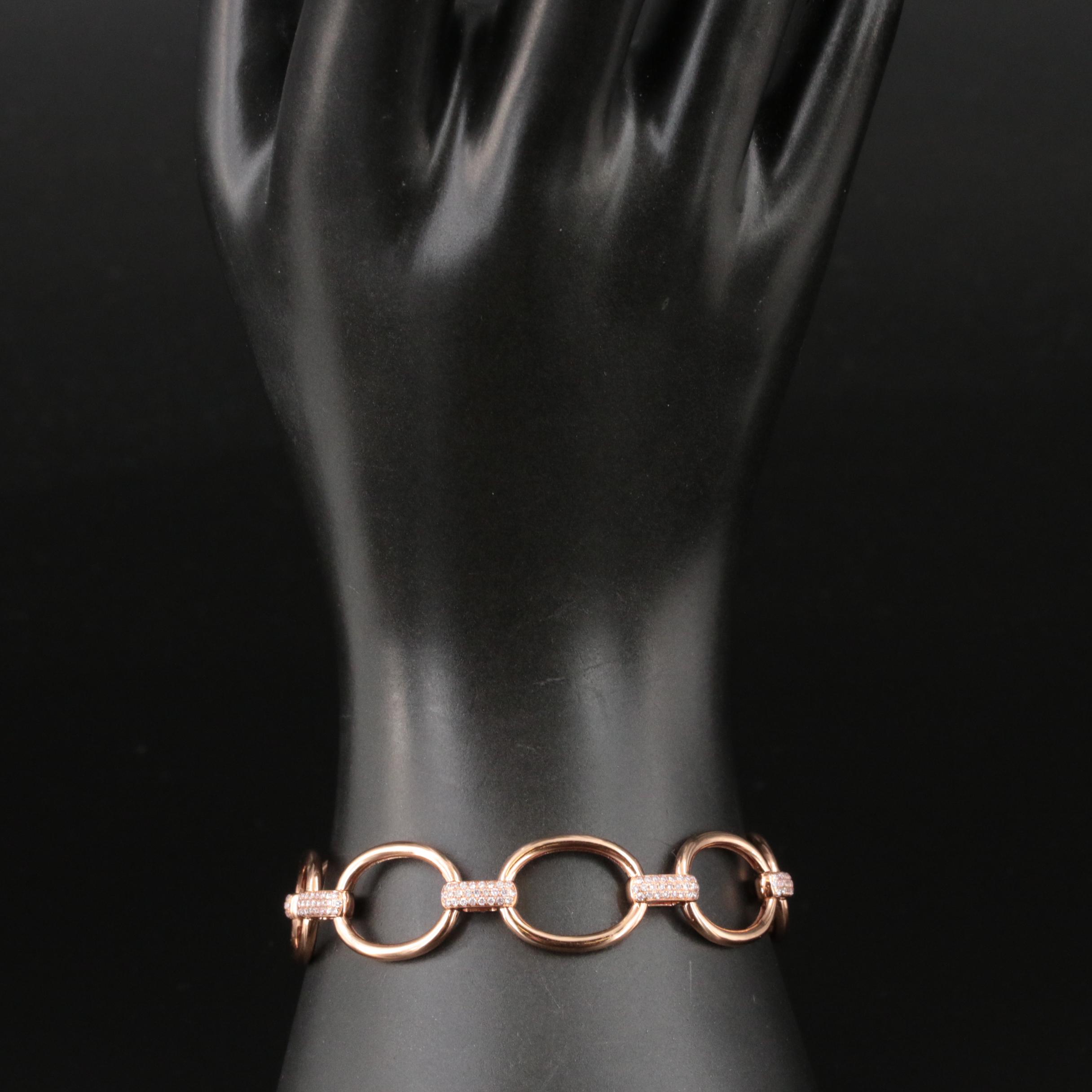 18K Rose Gold 0.86 CTW Diamond Bracelet