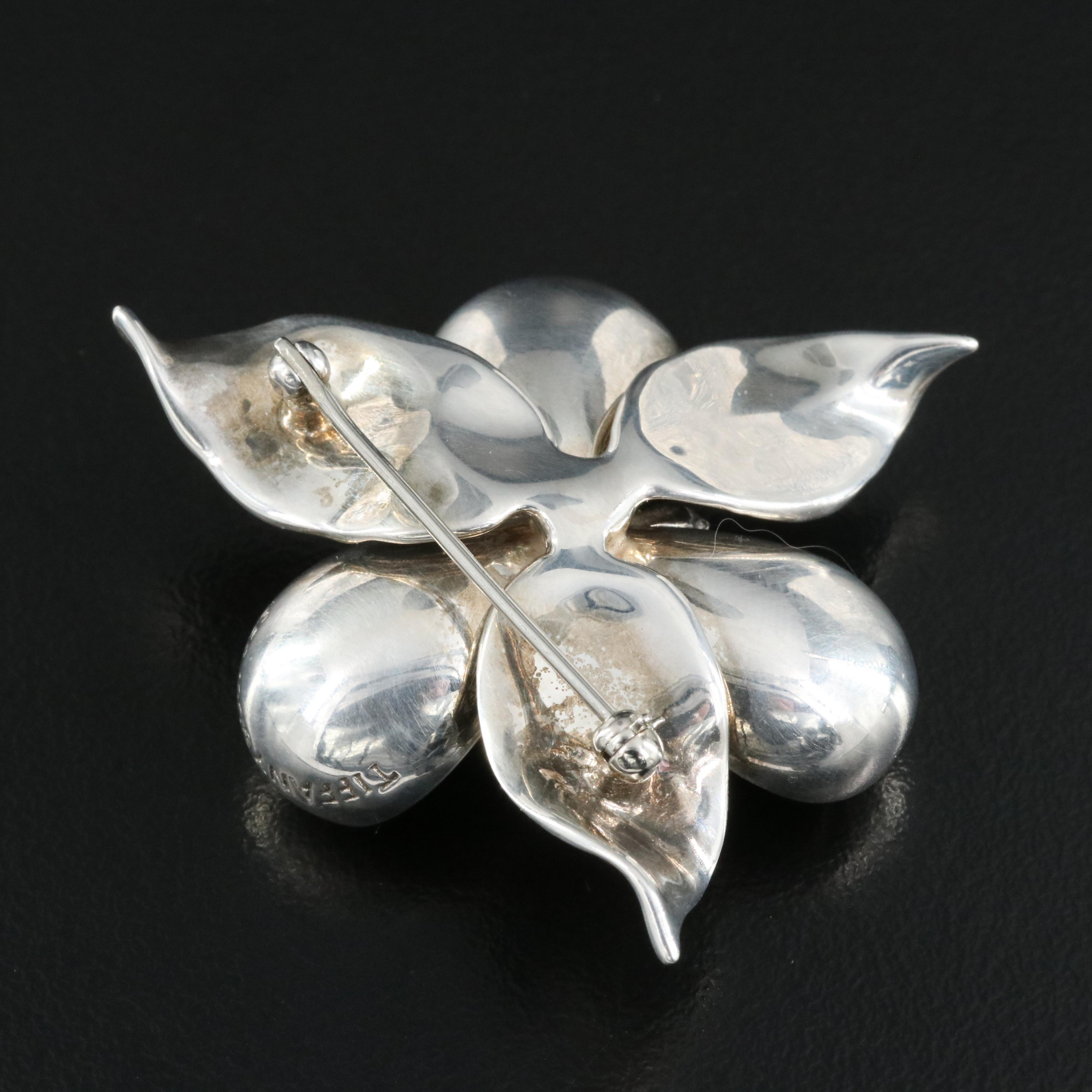 Tiffany & Co. Sterling Magnolia Flower Brooch